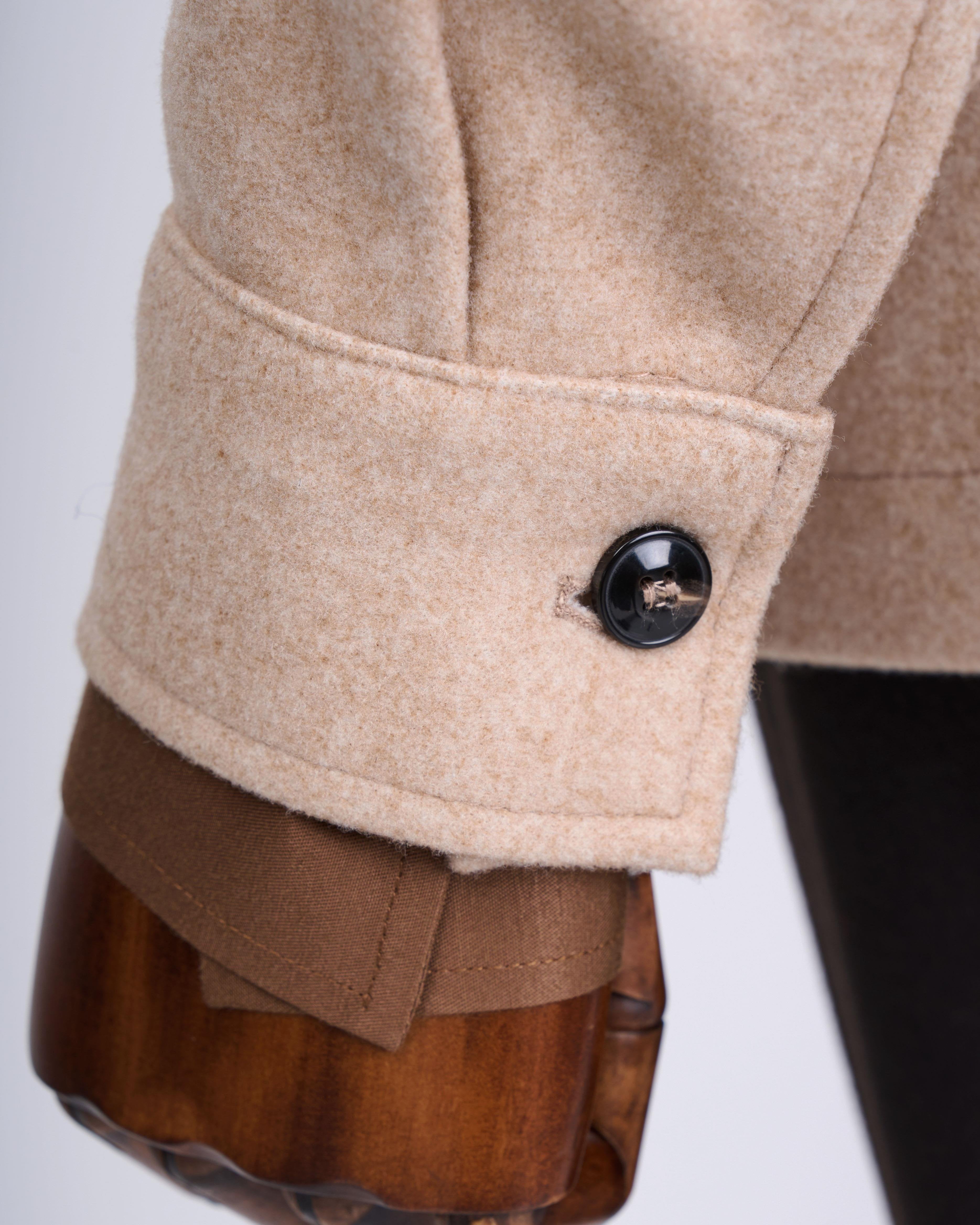 Beige Single Breasted Blazer