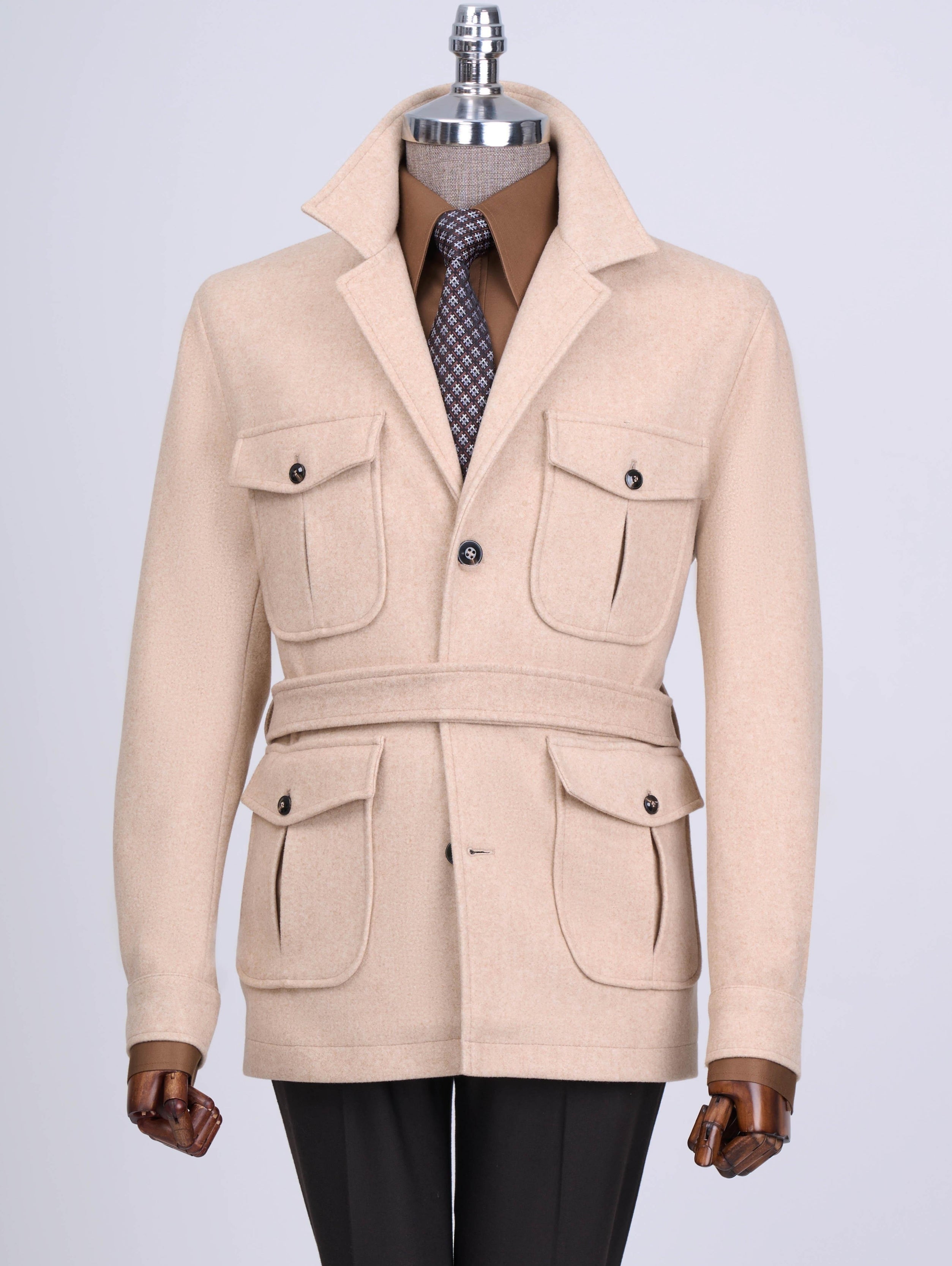 Beige Single Breasted Blazer
