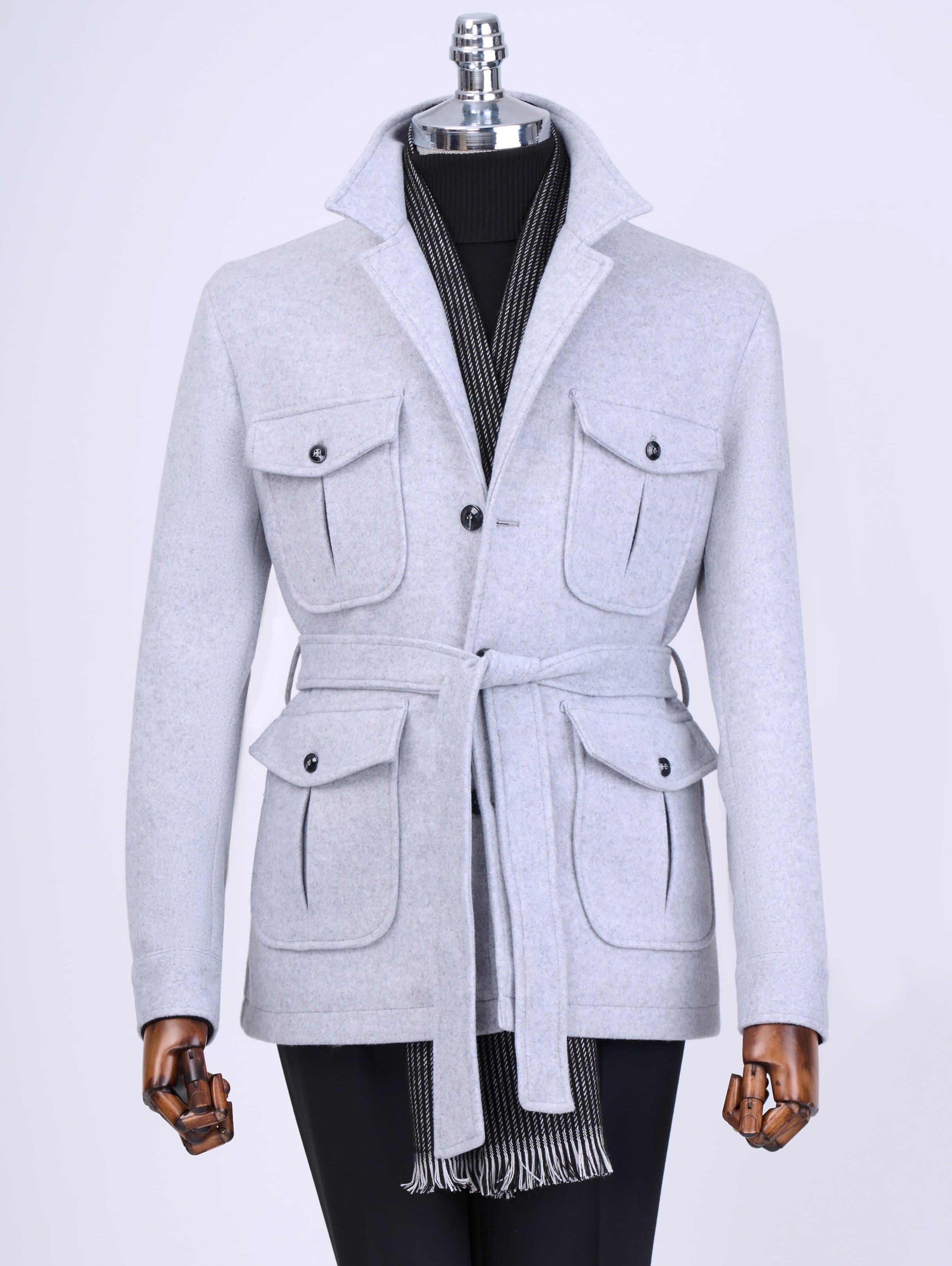 Grey Single Breasted Blazer