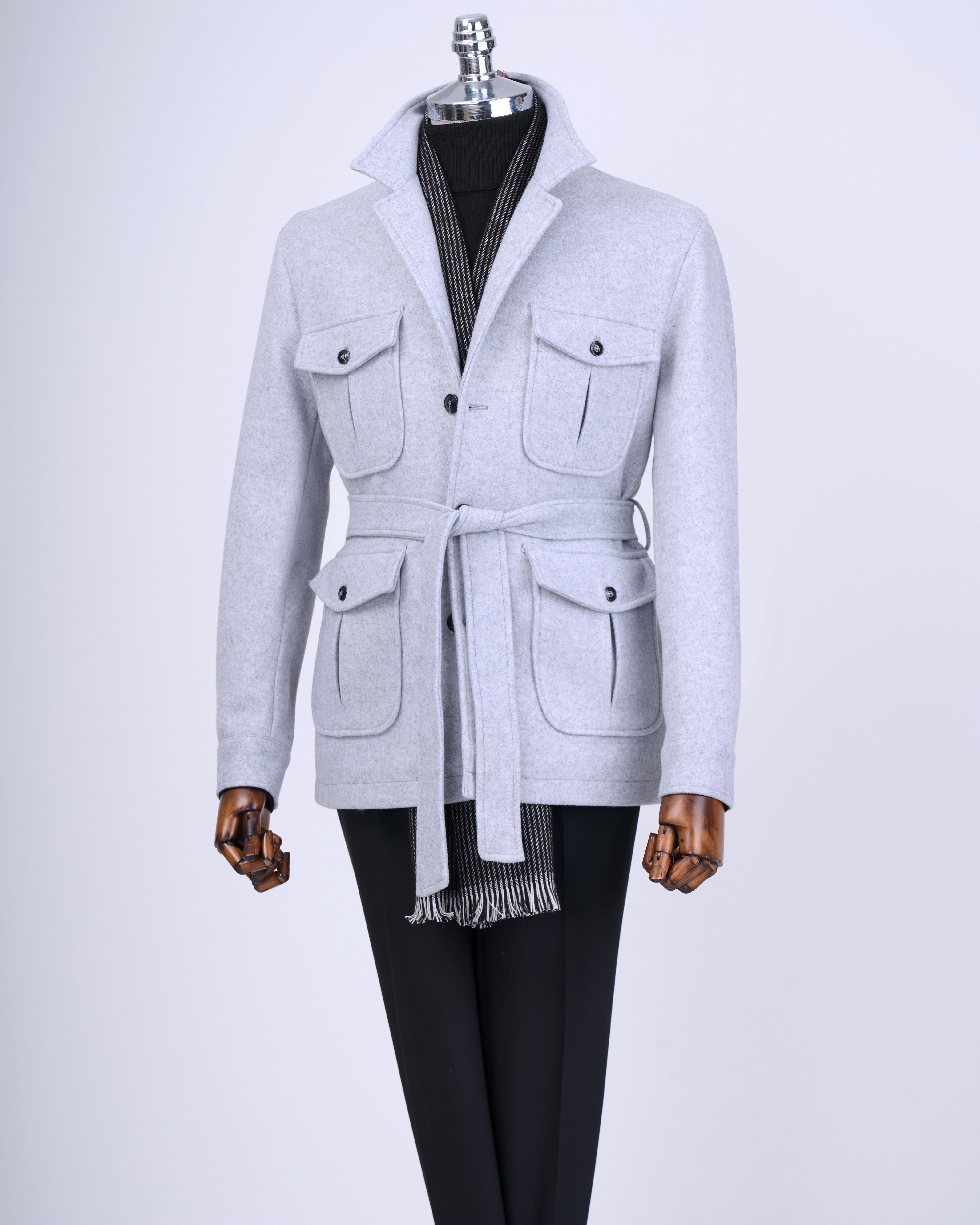 Grey Single Breasted Blazer