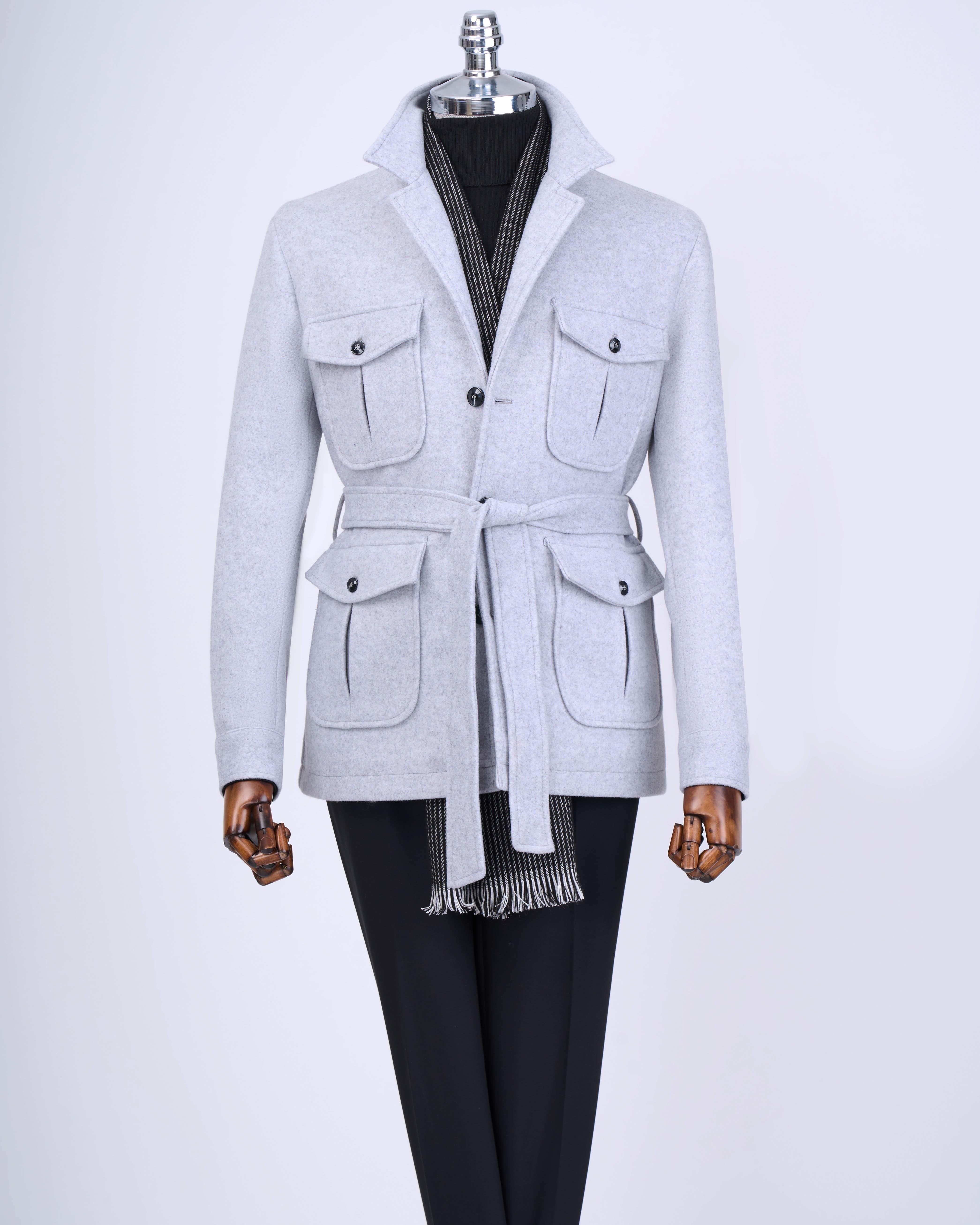 Grey Single Breasted Blazer
