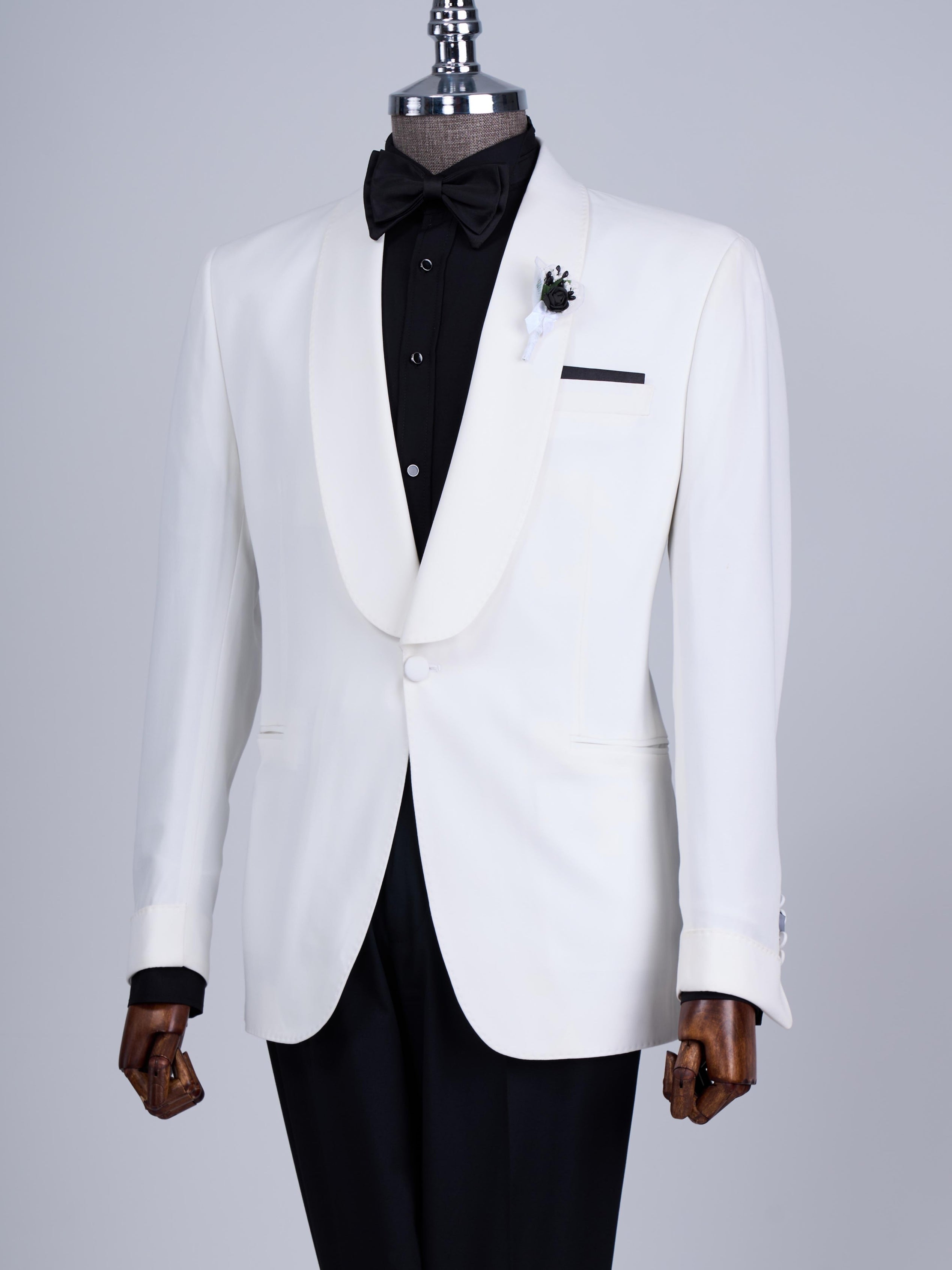 White Slim-Fit Tuxedo 2-Piece