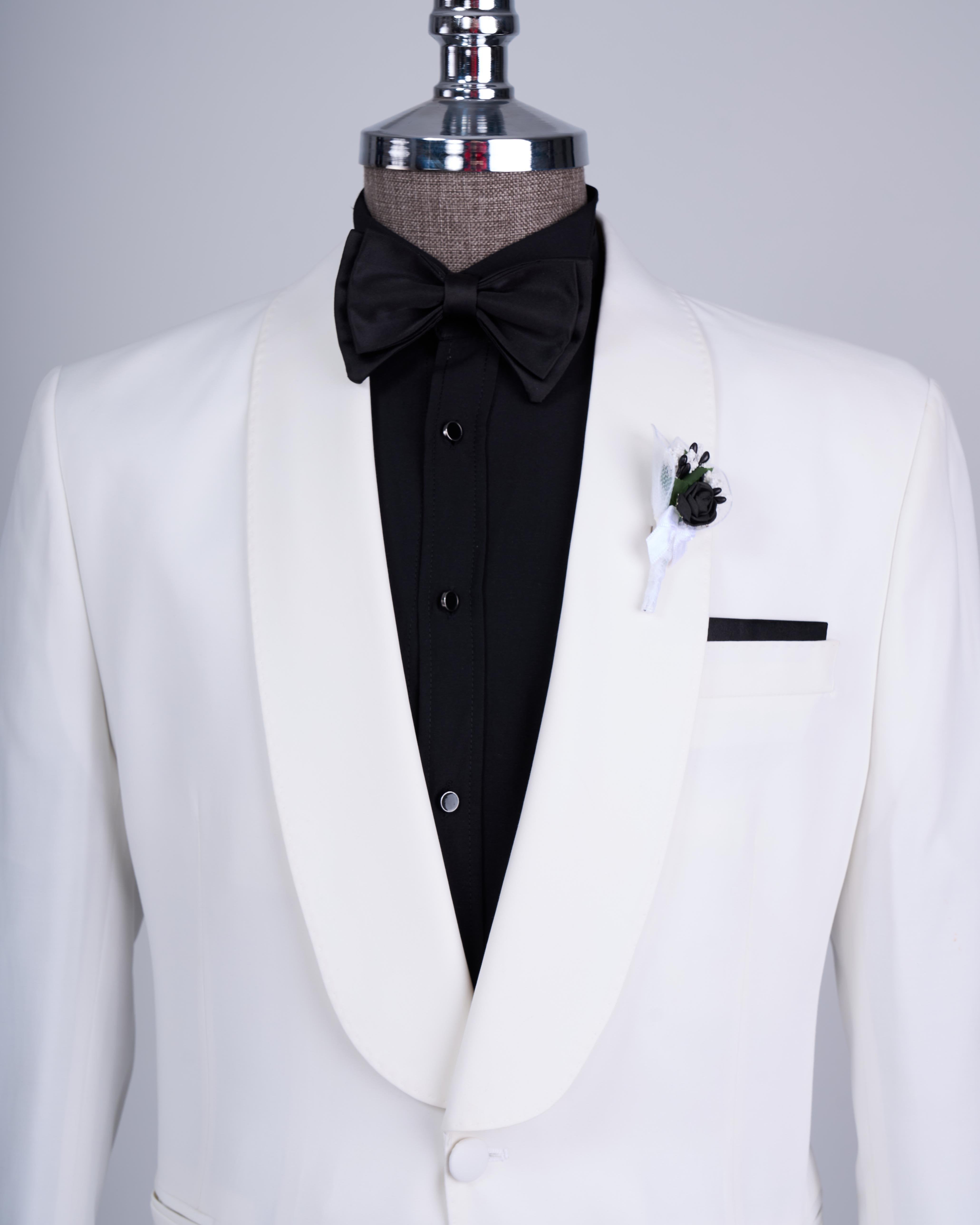 White Slim-Fit Tuxedo 2-Piece