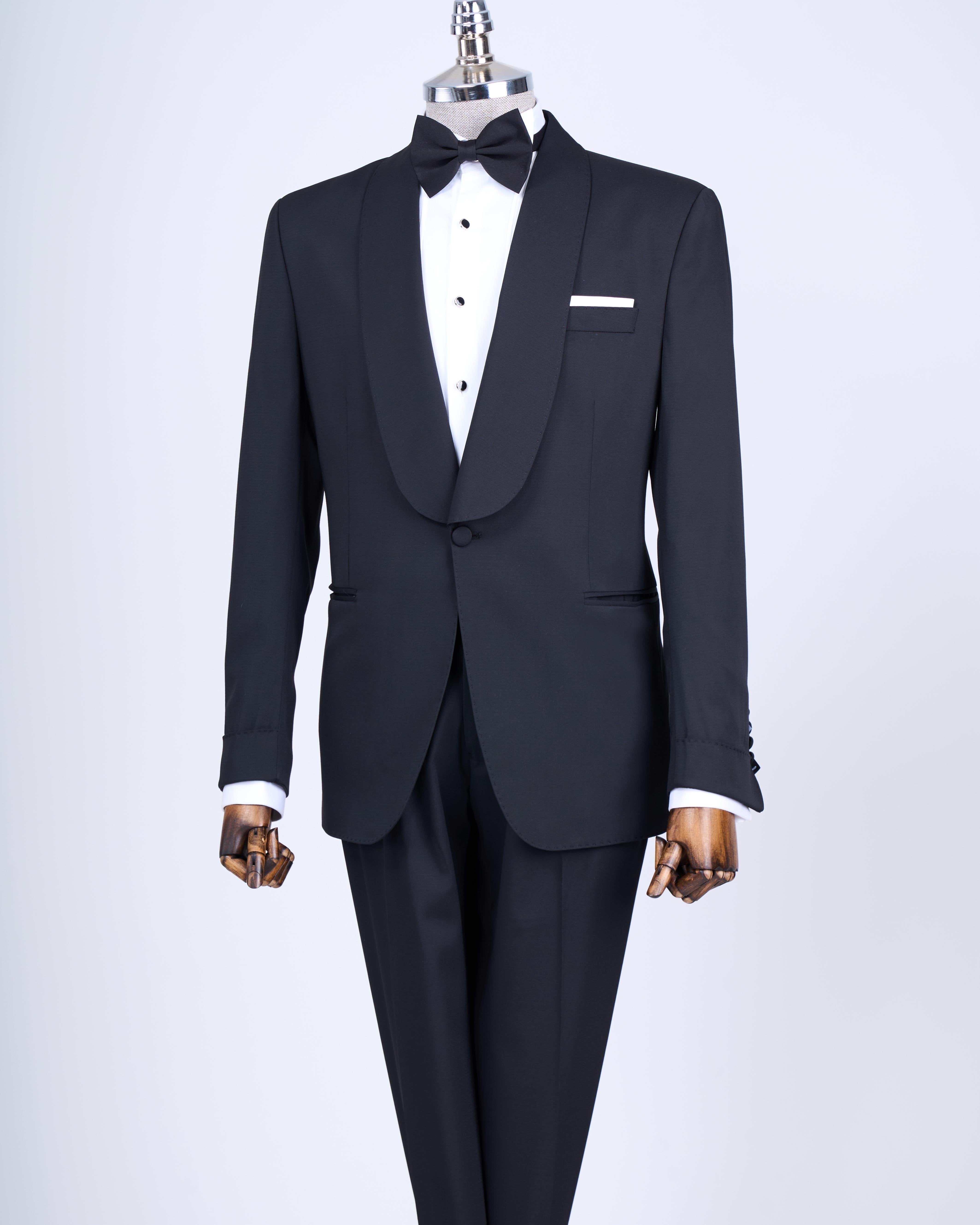 Black Slim-Fit Tuxedo 2-Piece