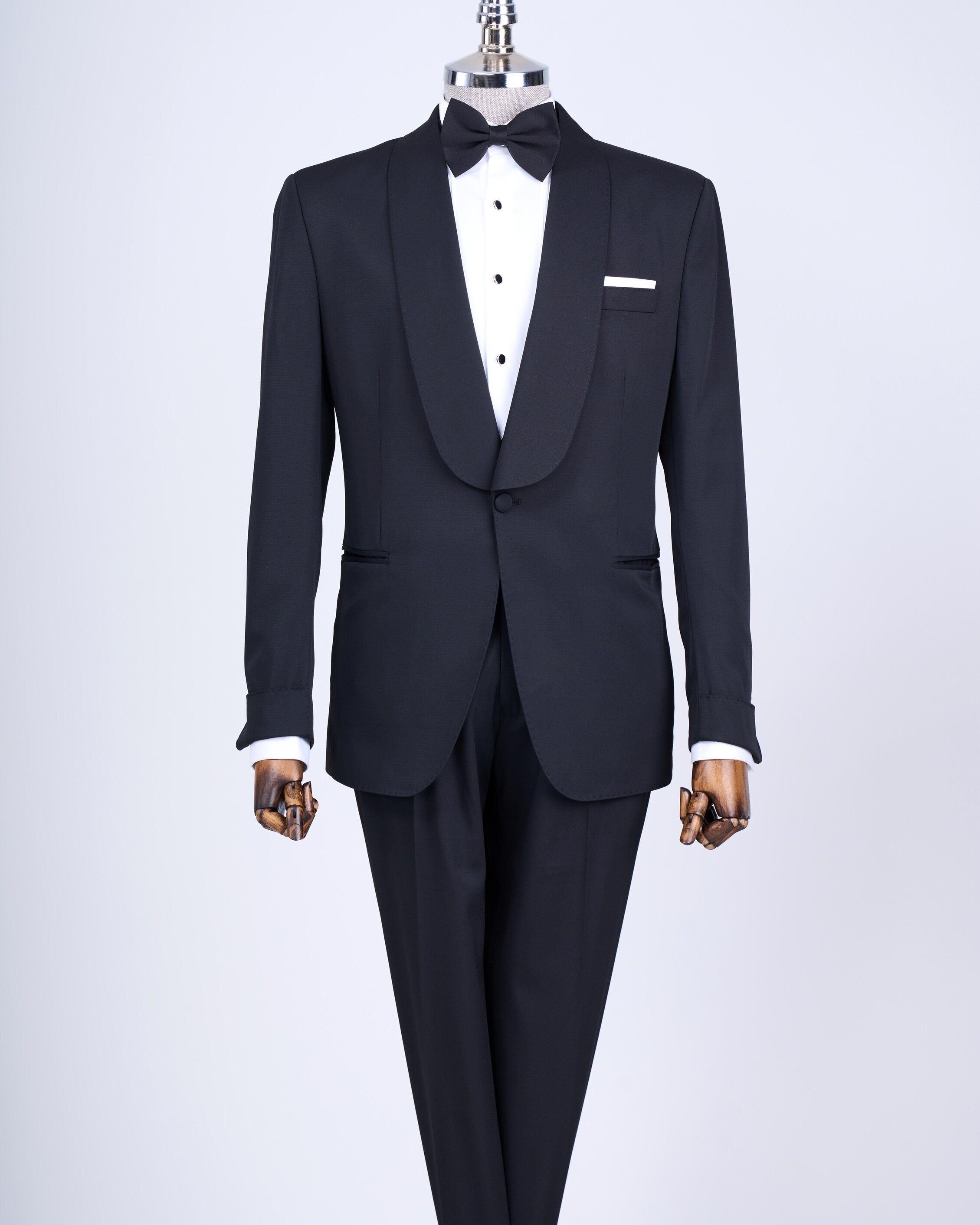 Black Slim-Fit Tuxedo 2-Piece
