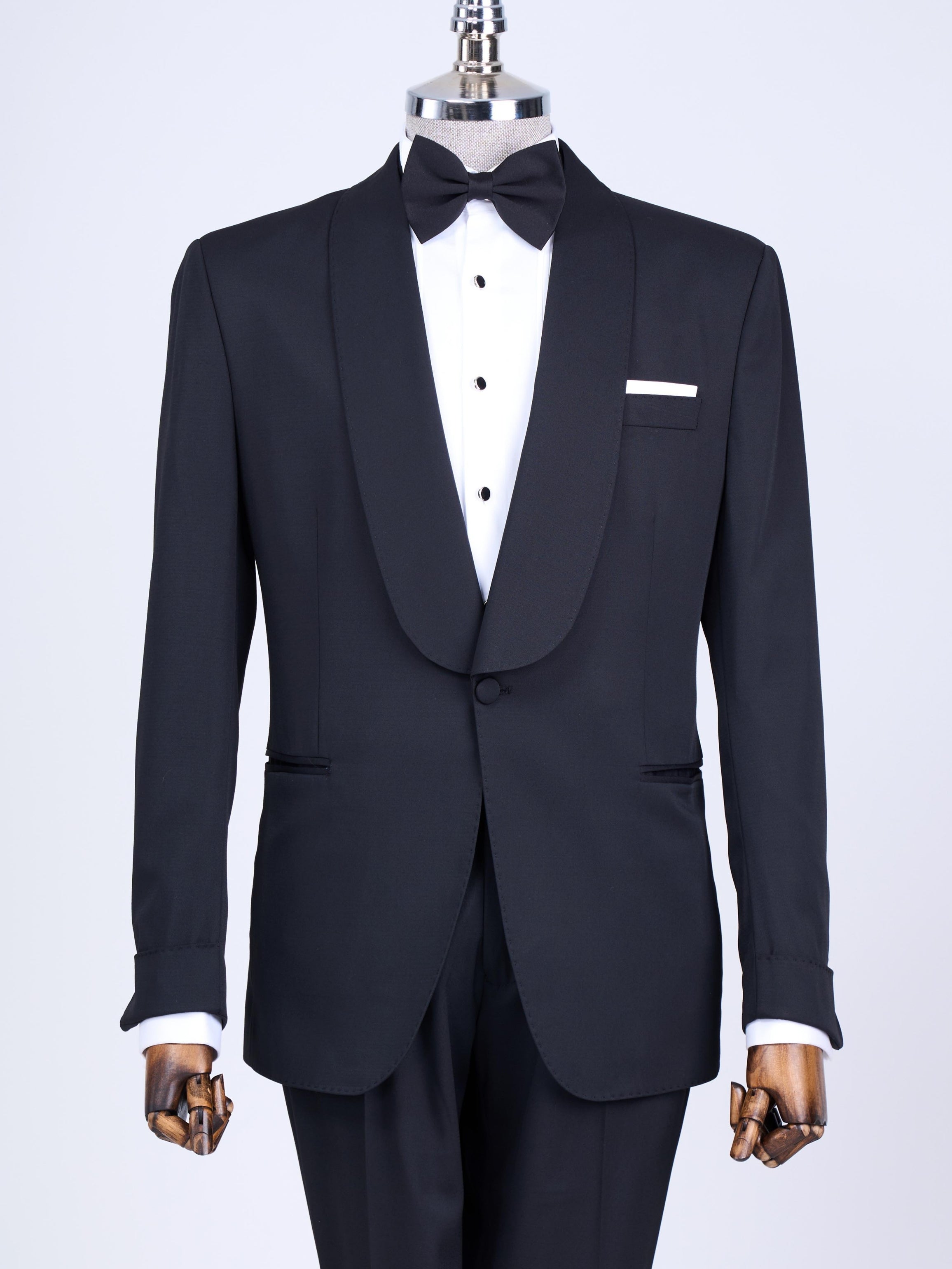 Black Slim-Fit Tuxedo 2-Piece
