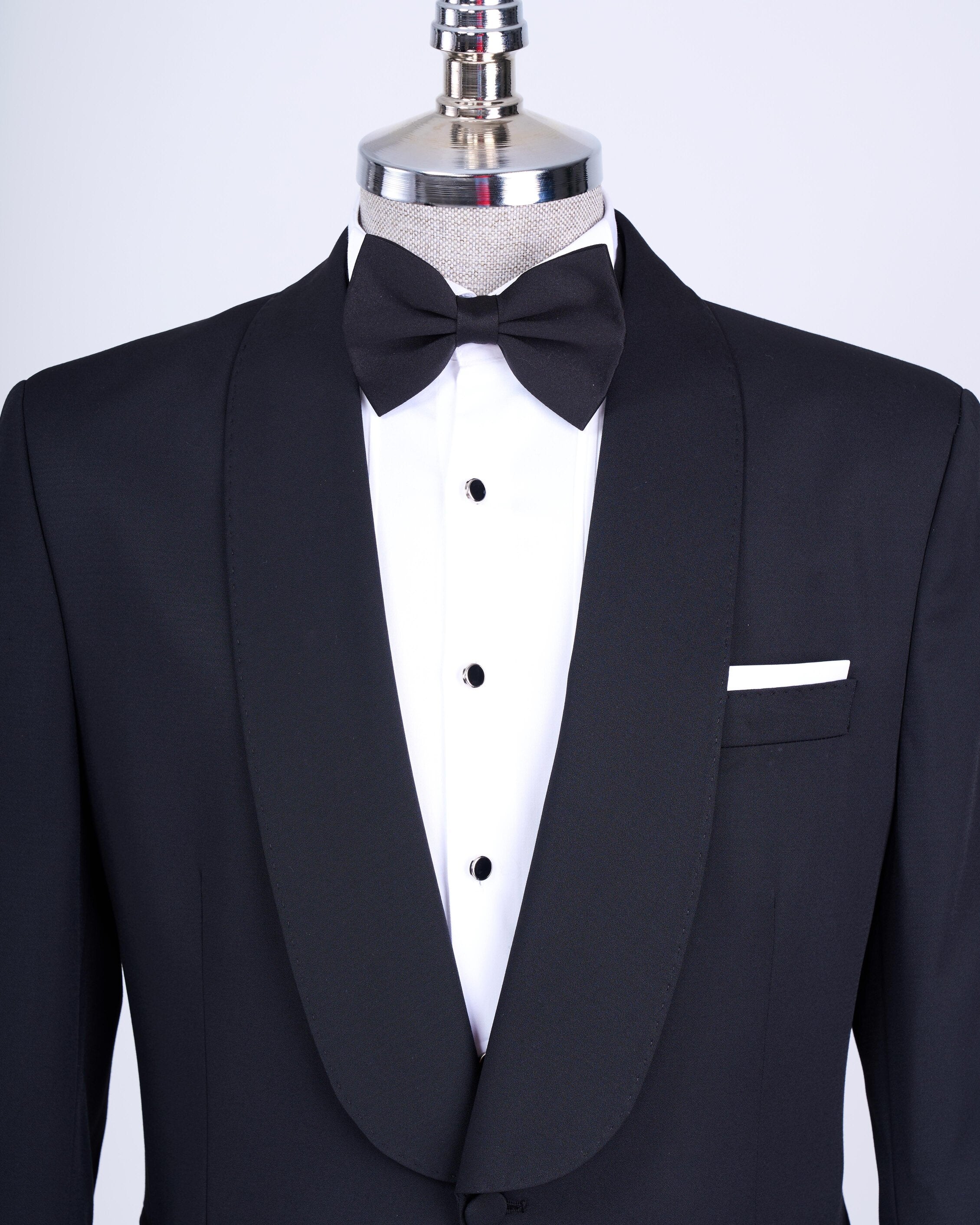 Black Slim-Fit Tuxedo 2-Piece