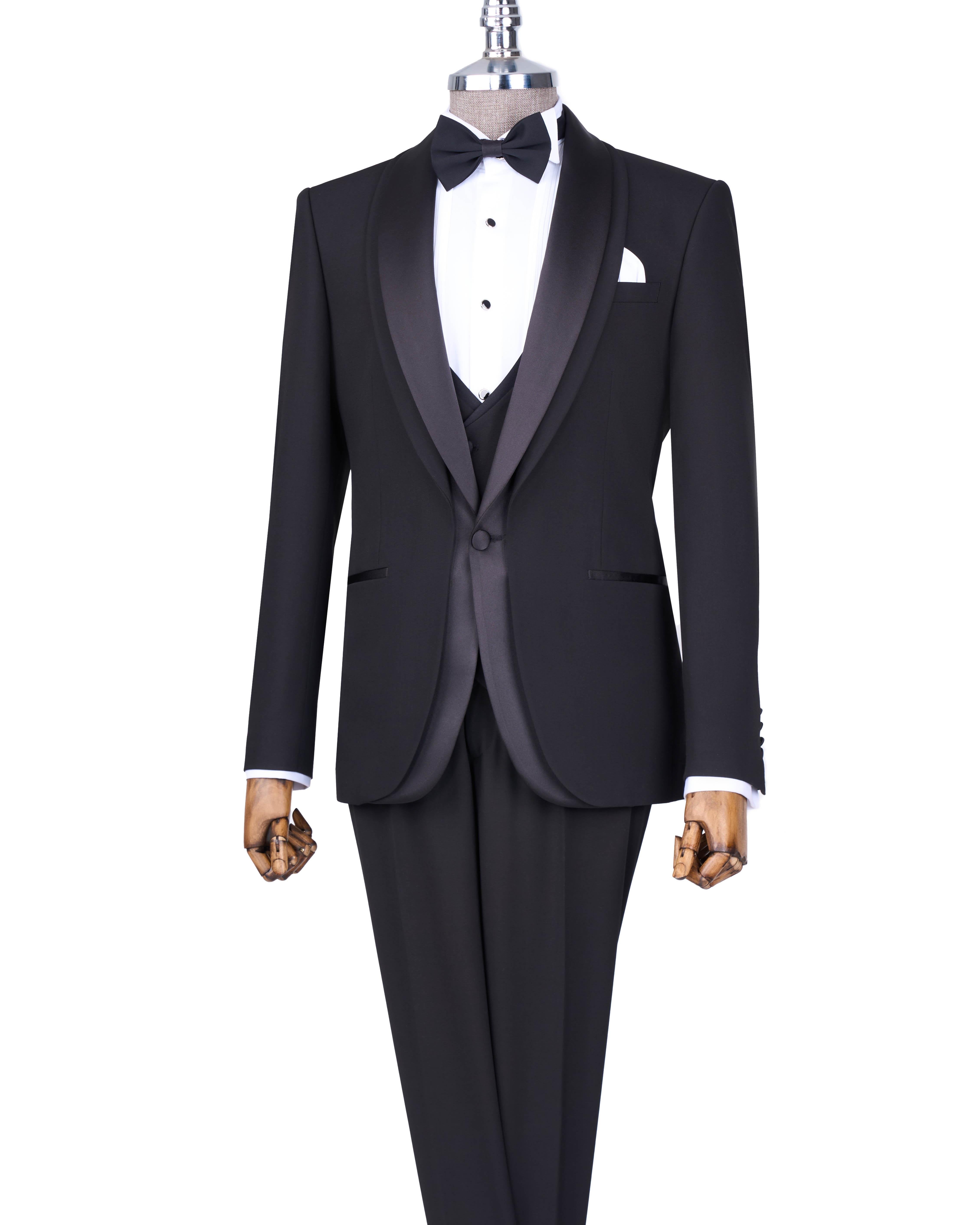 Black Slim-Fit Tuxedo 3-Piece