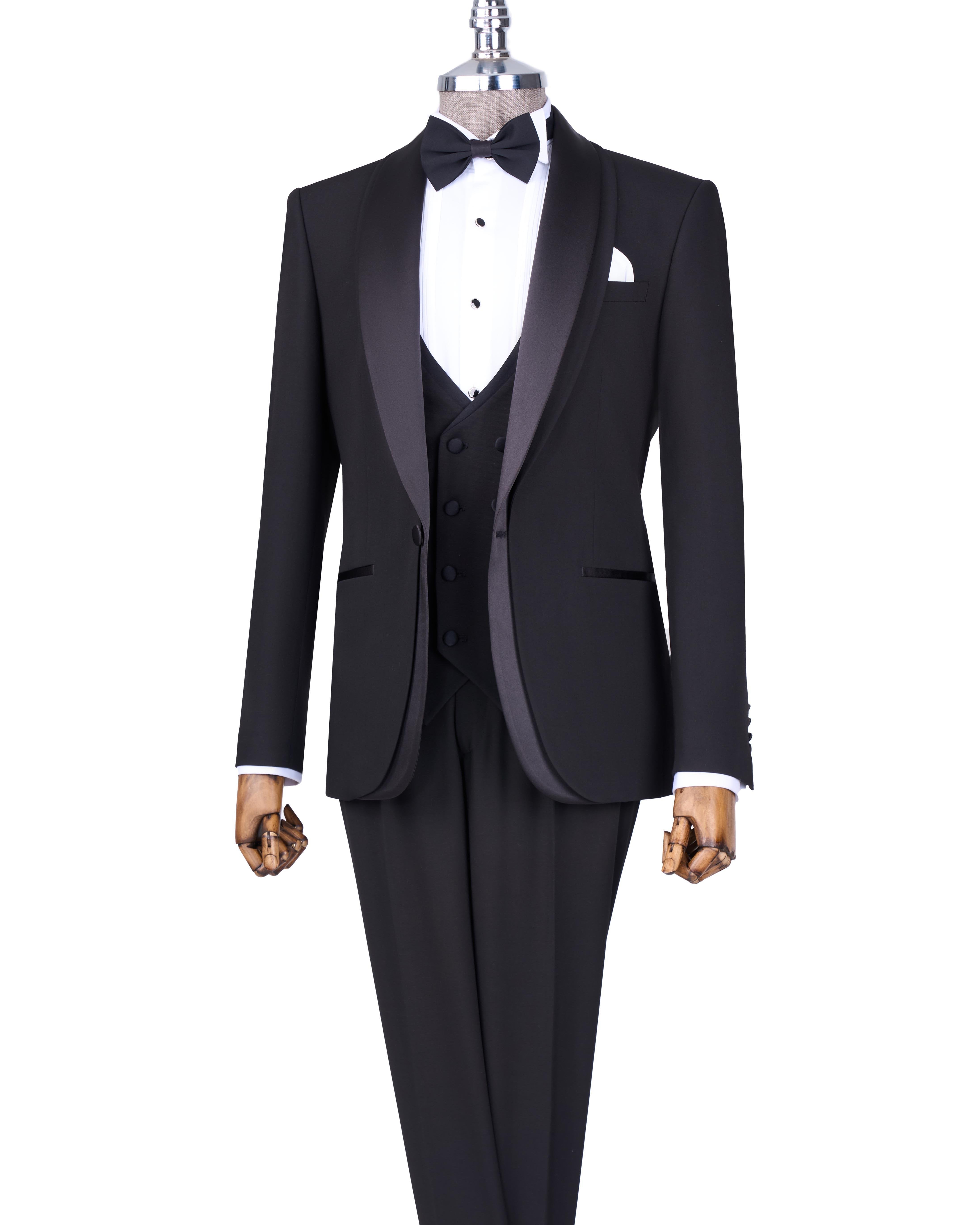 Black Slim-Fit Tuxedo 3-Piece