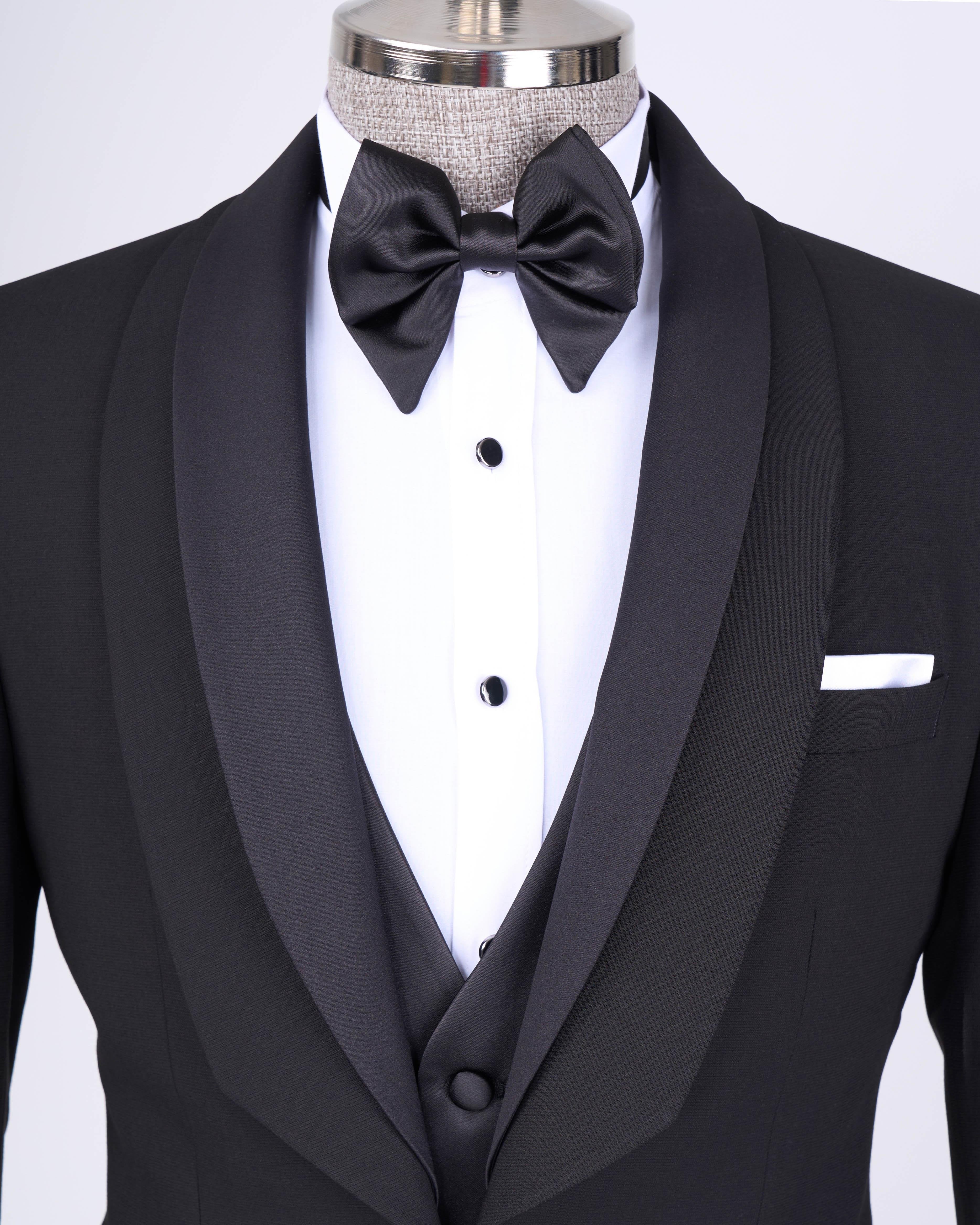 Black Slim-Fit Tuxedo 3-Piece