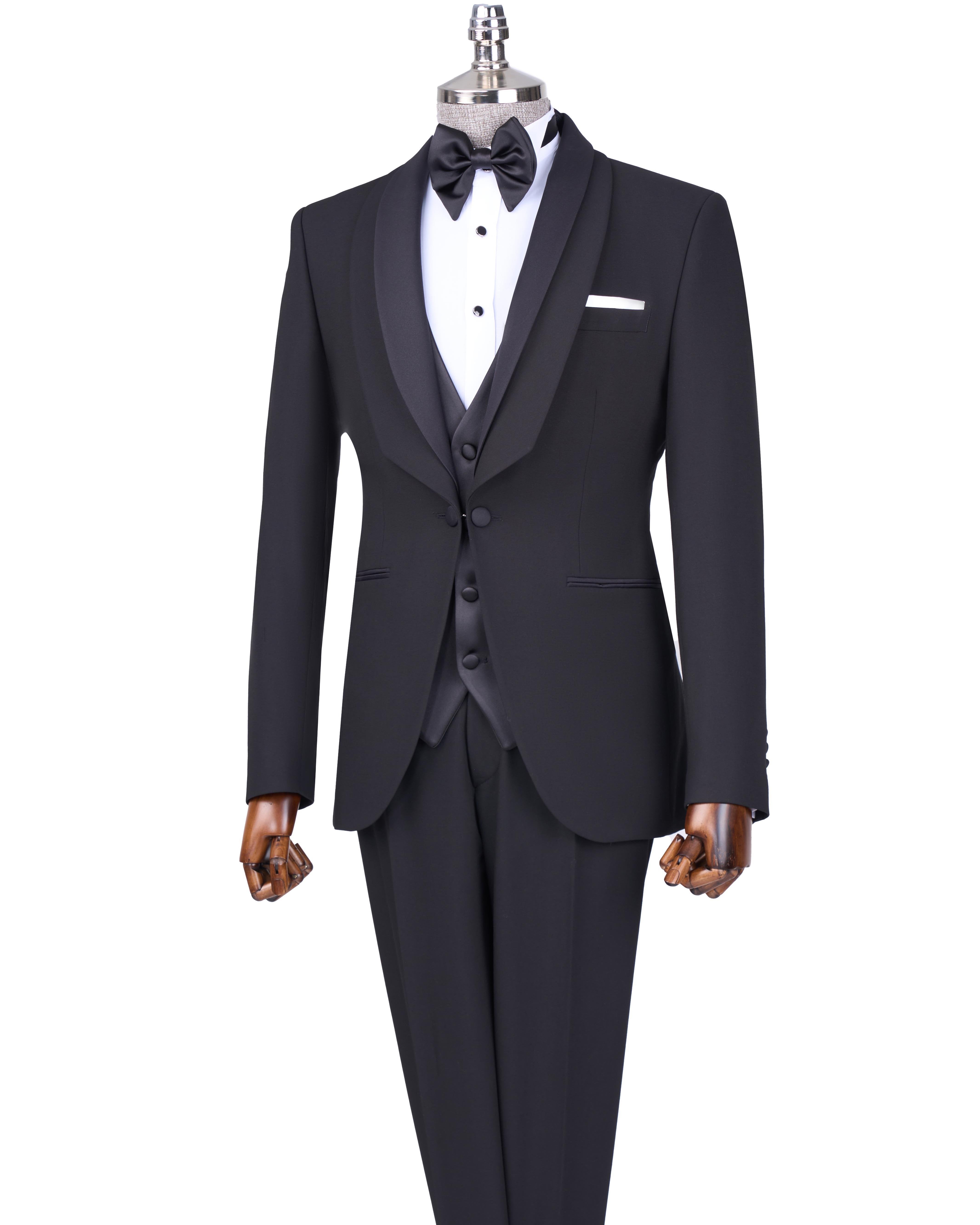 Black Slim-Fit Tuxedo 3-Piece
