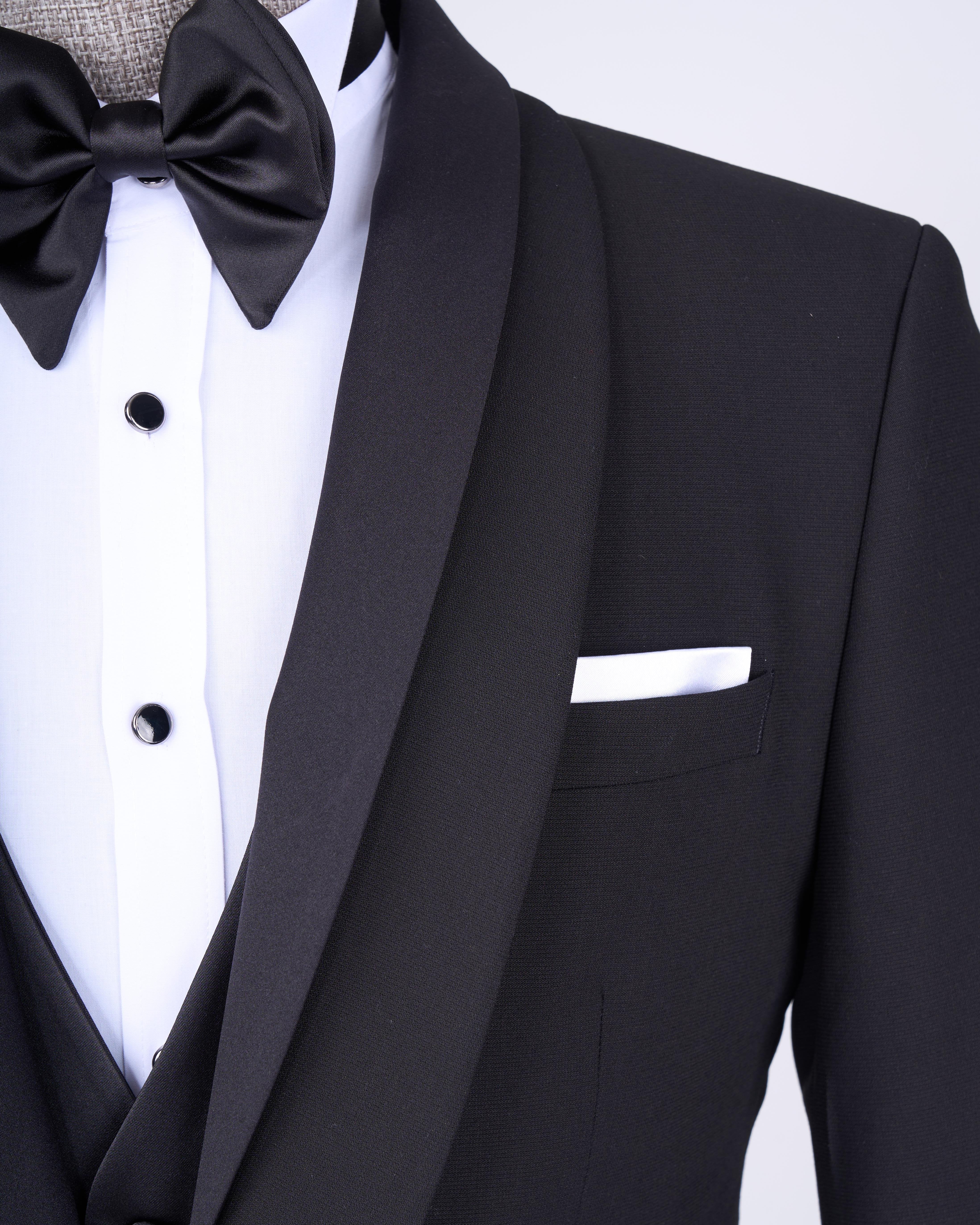 Black Slim-Fit Tuxedo 3-Piece