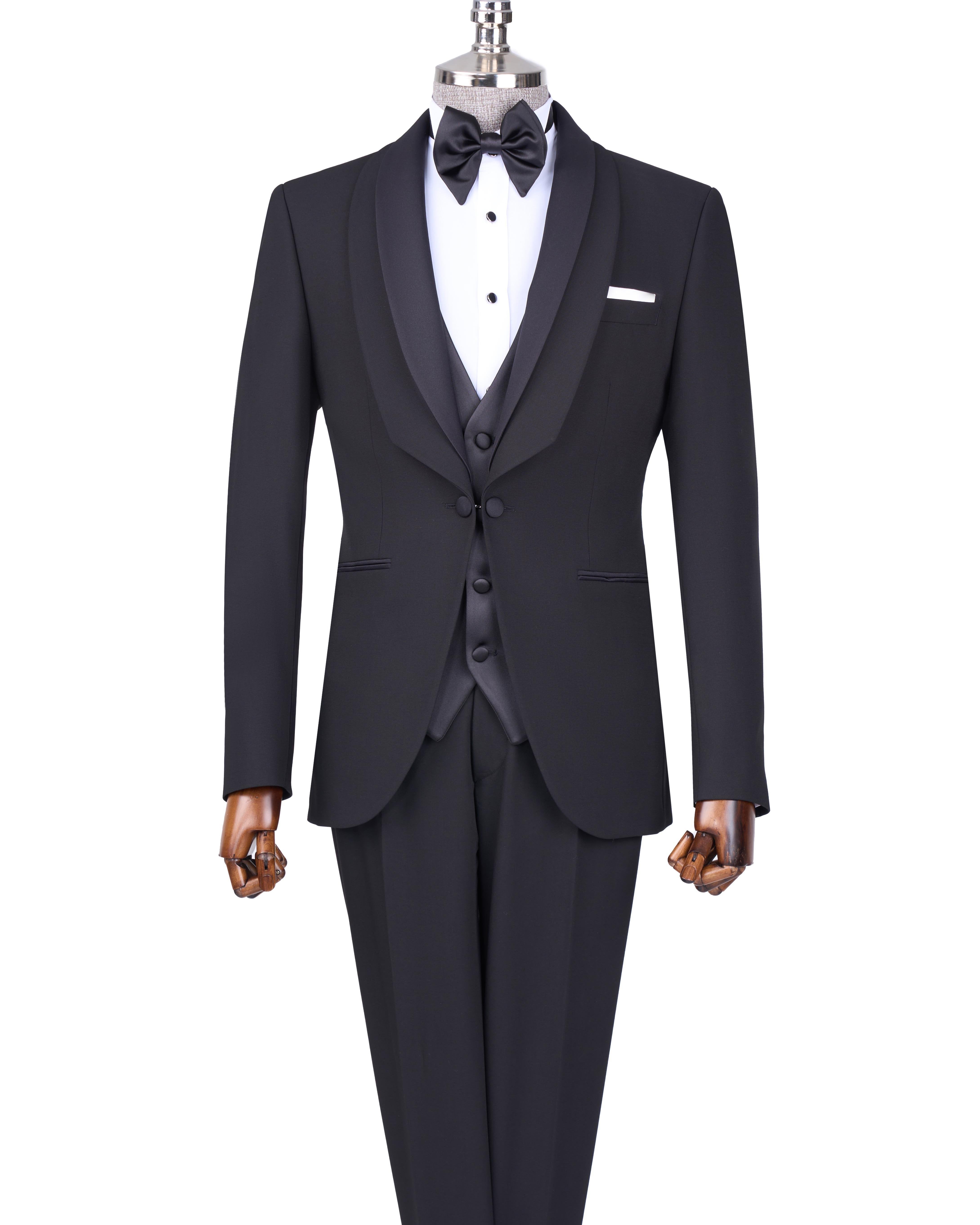 Black Slim-Fit Tuxedo 3-Piece