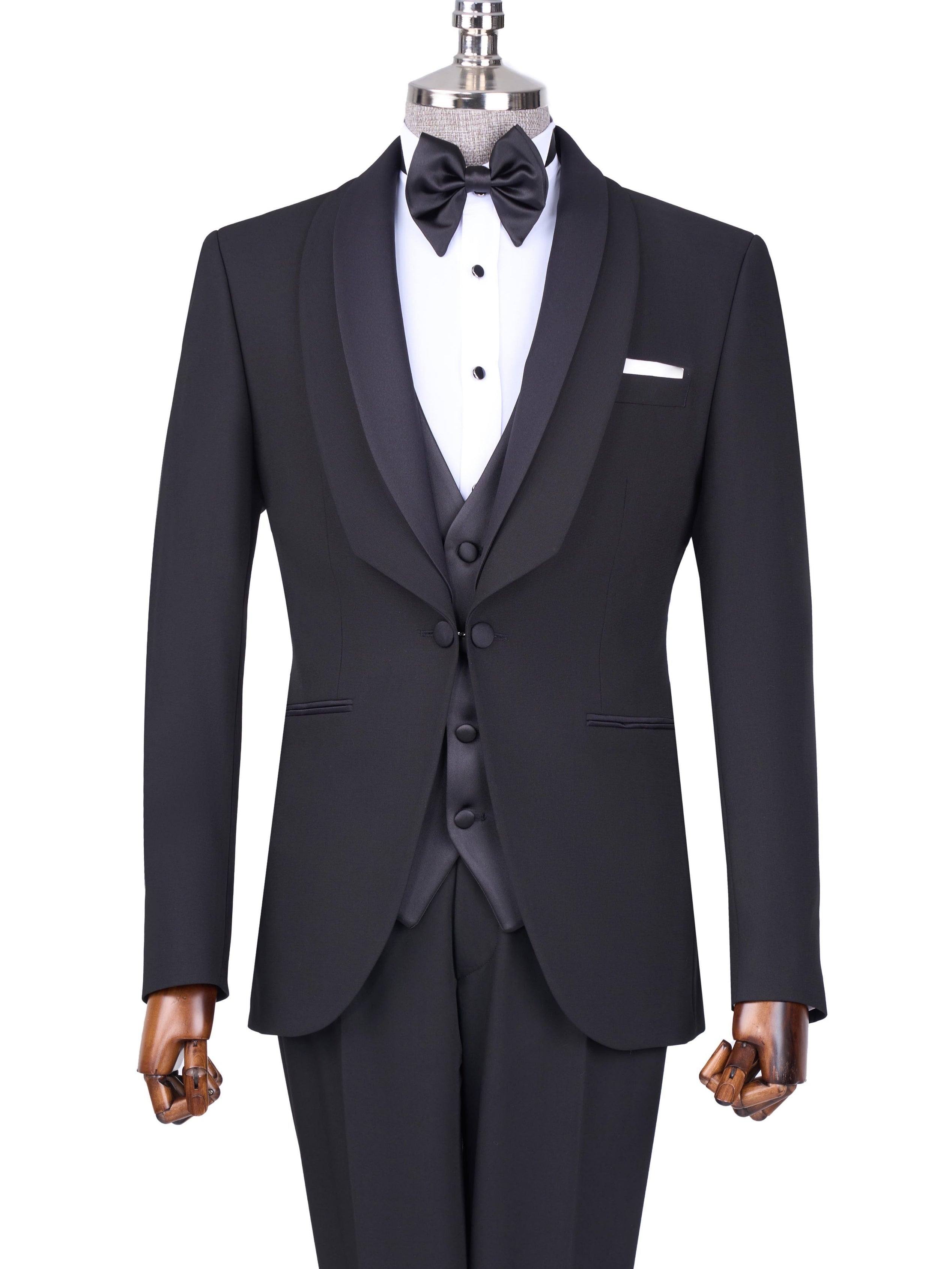 Black Slim-Fit Tuxedo 3-Piece