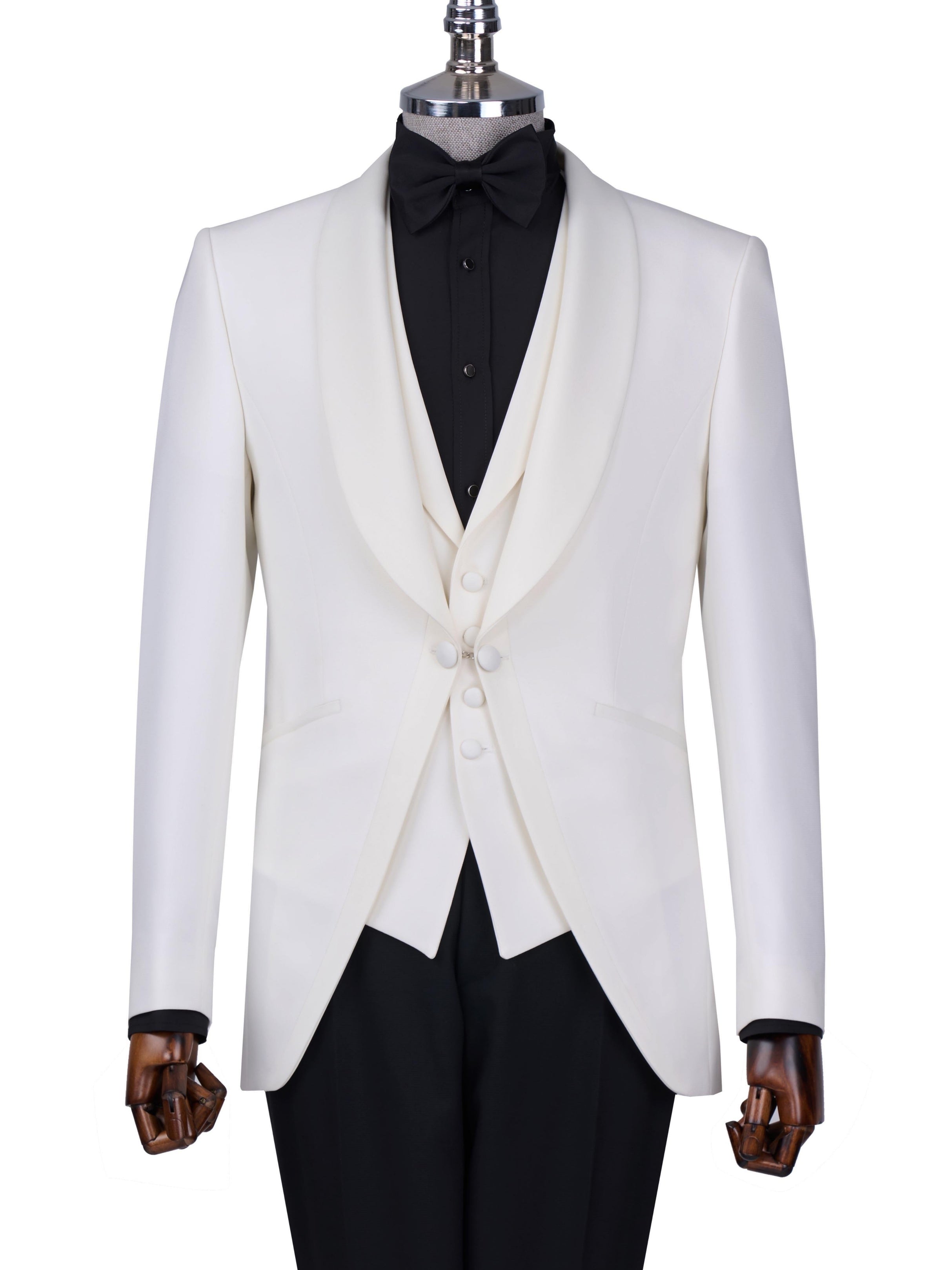 White Slim-Fit Tuxedo 3-Piece