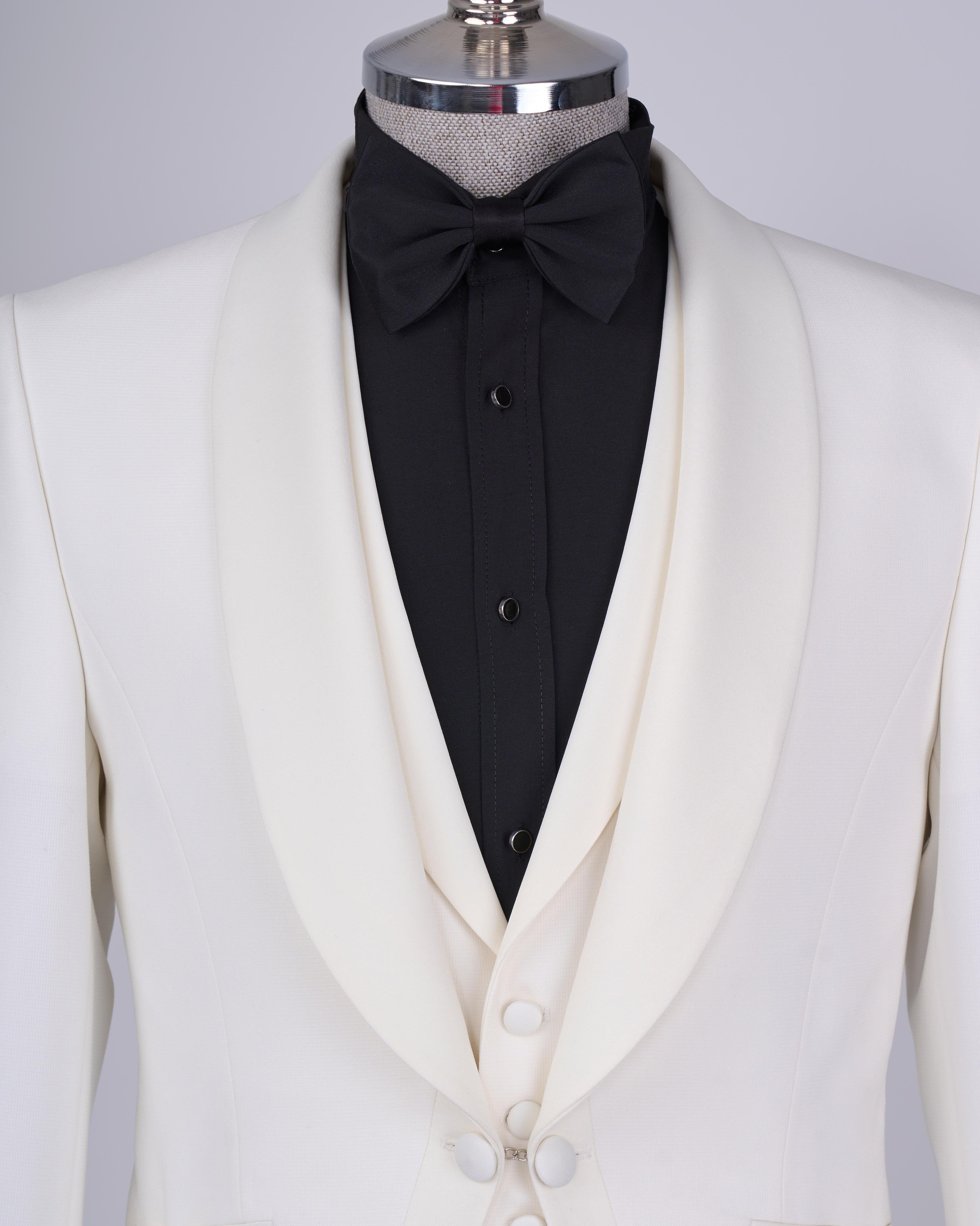 White Slim-Fit Tuxedo 3-Piece