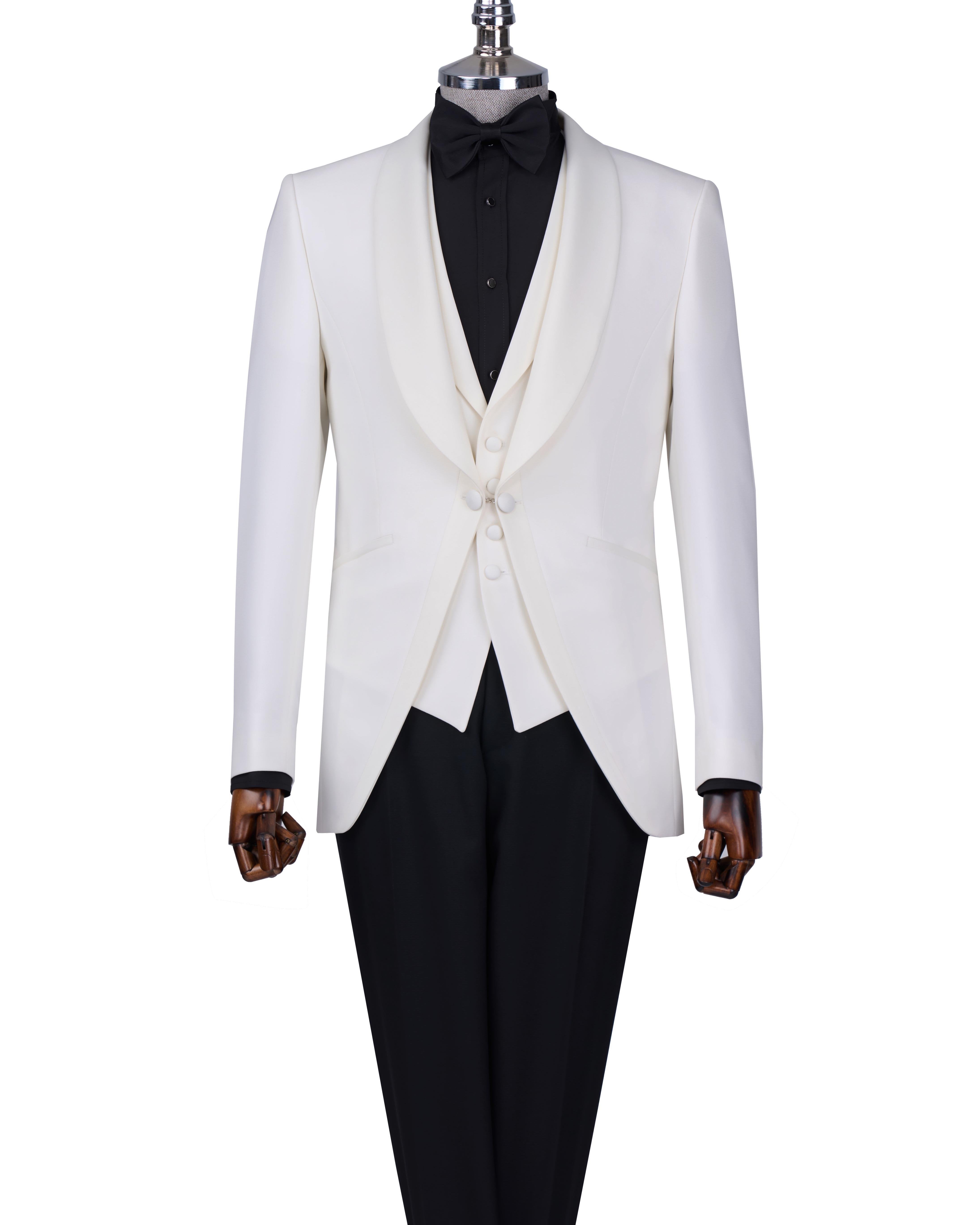 White Slim-Fit Tuxedo 3-Piece