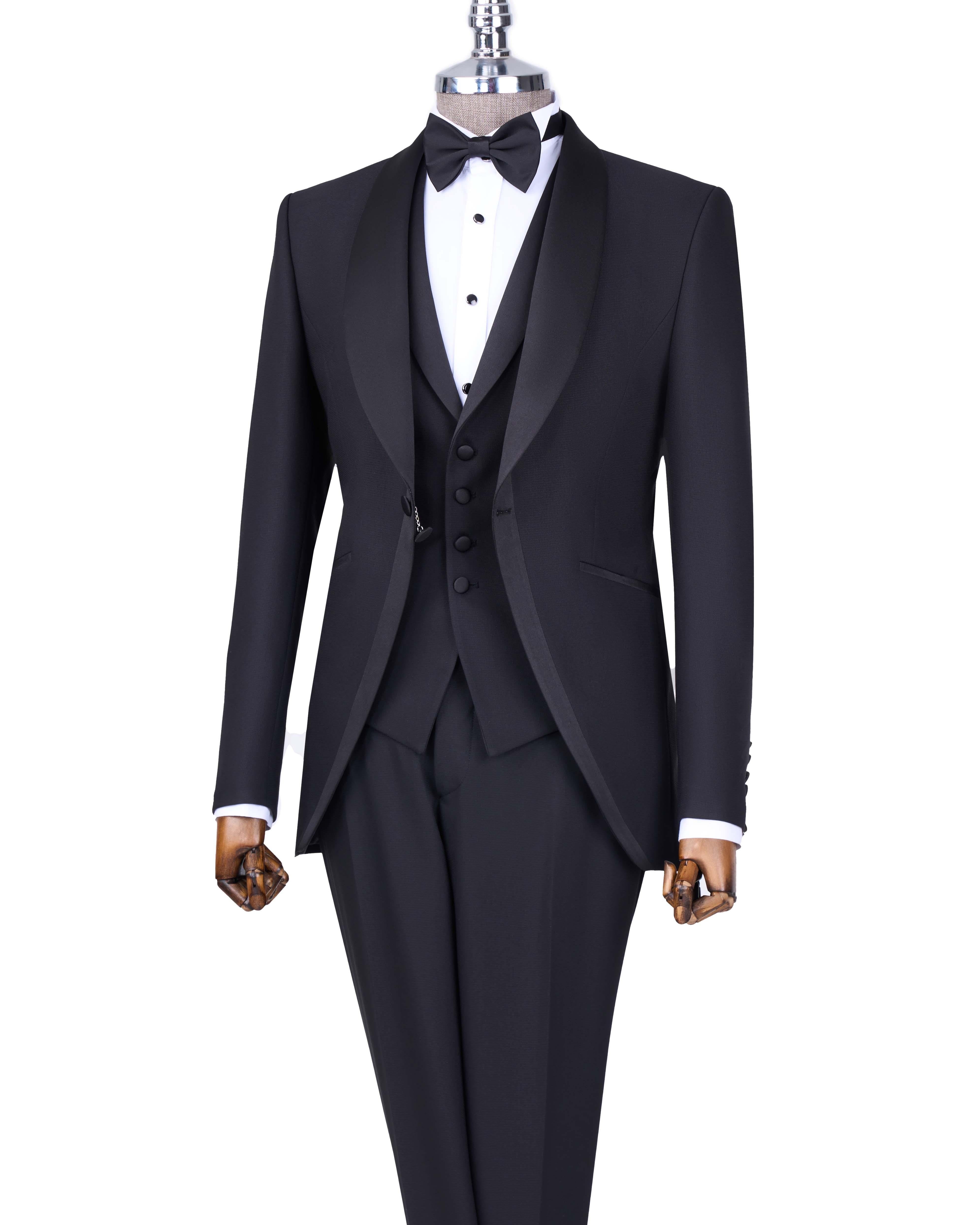 Black Slim-Fit Tuxedo 3-Piece
