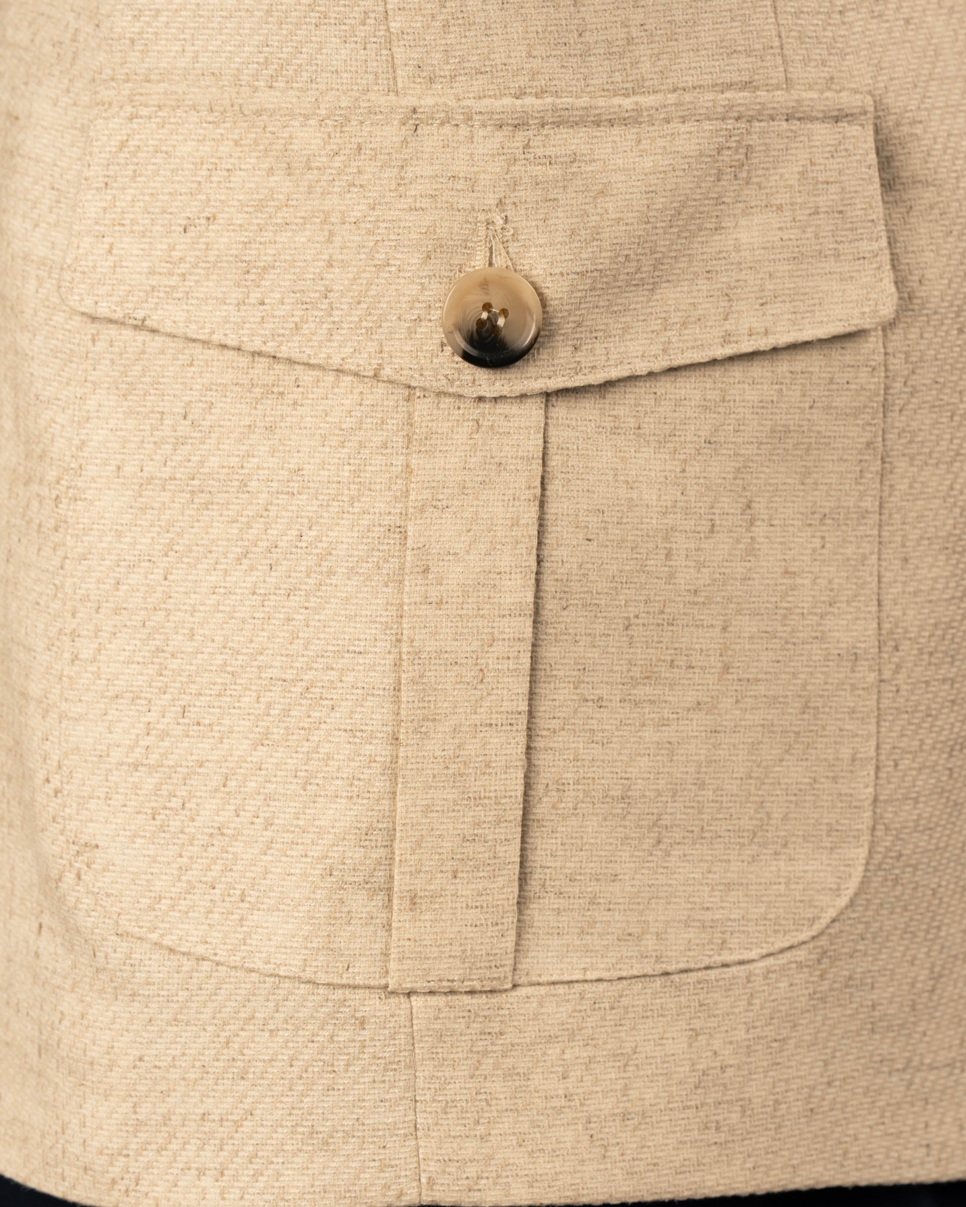 Beige Single Breasted Blazer