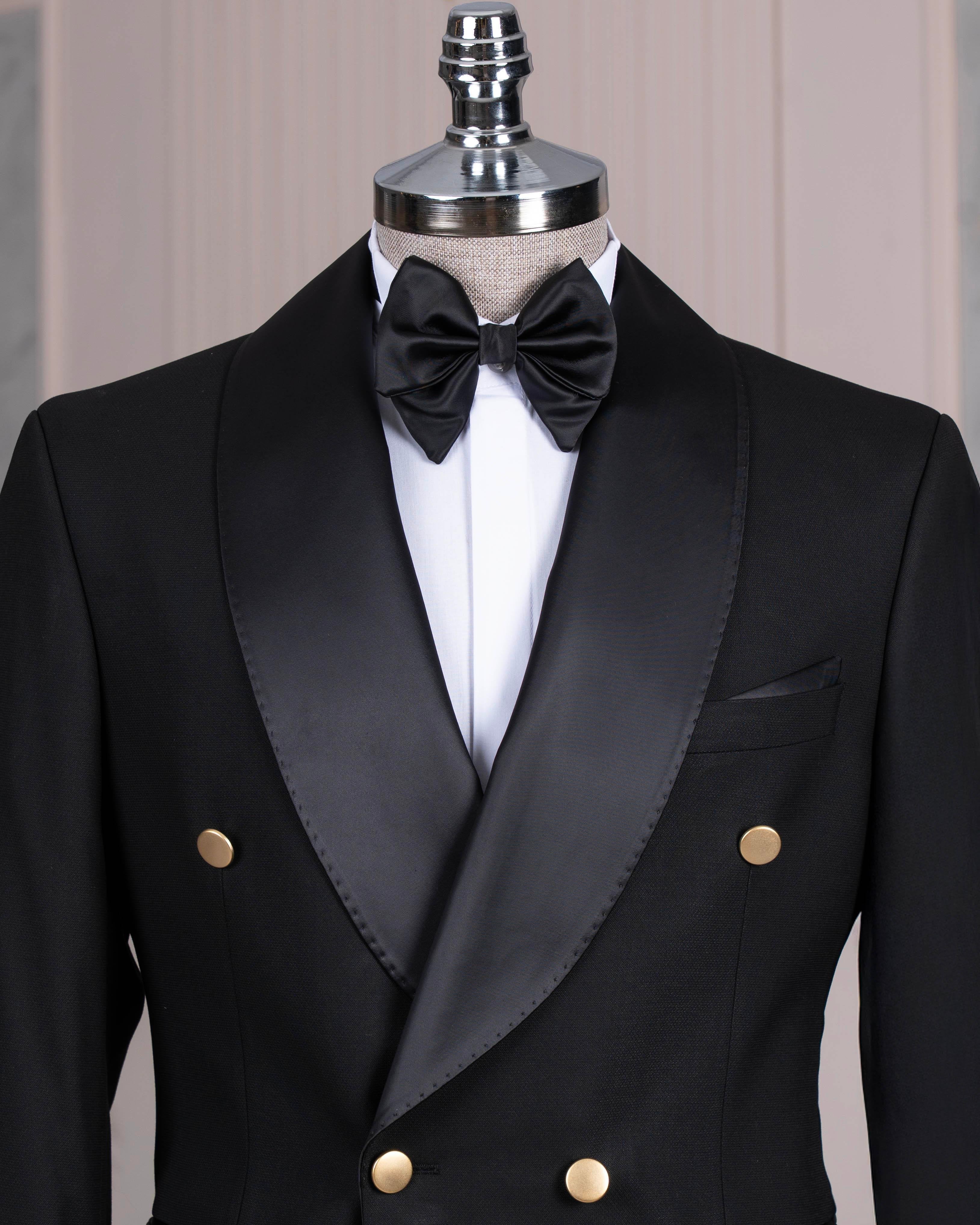 Black Double Breasted Tuxedo 2-Piece