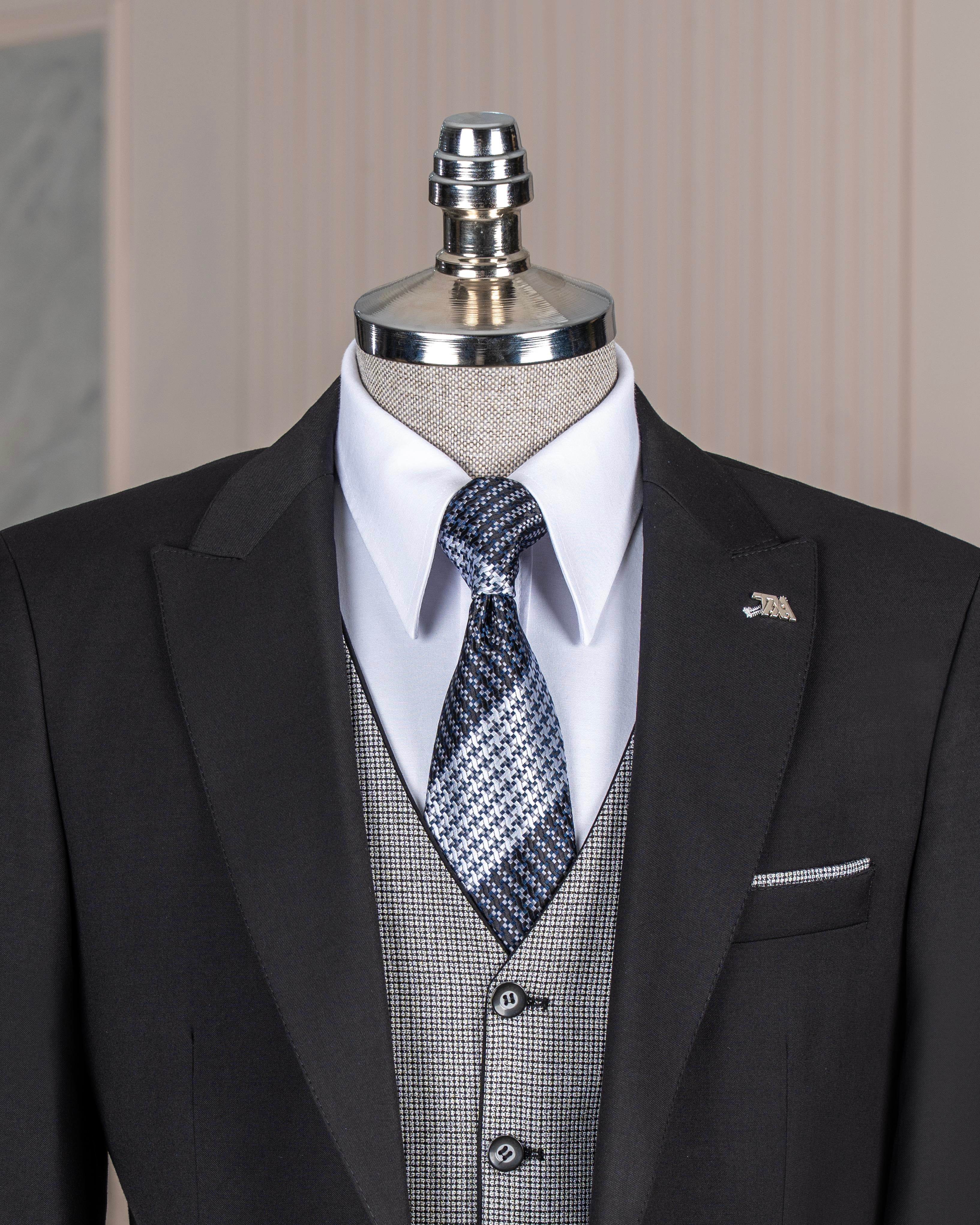 Black Slim-Fit Suit 3-Piece