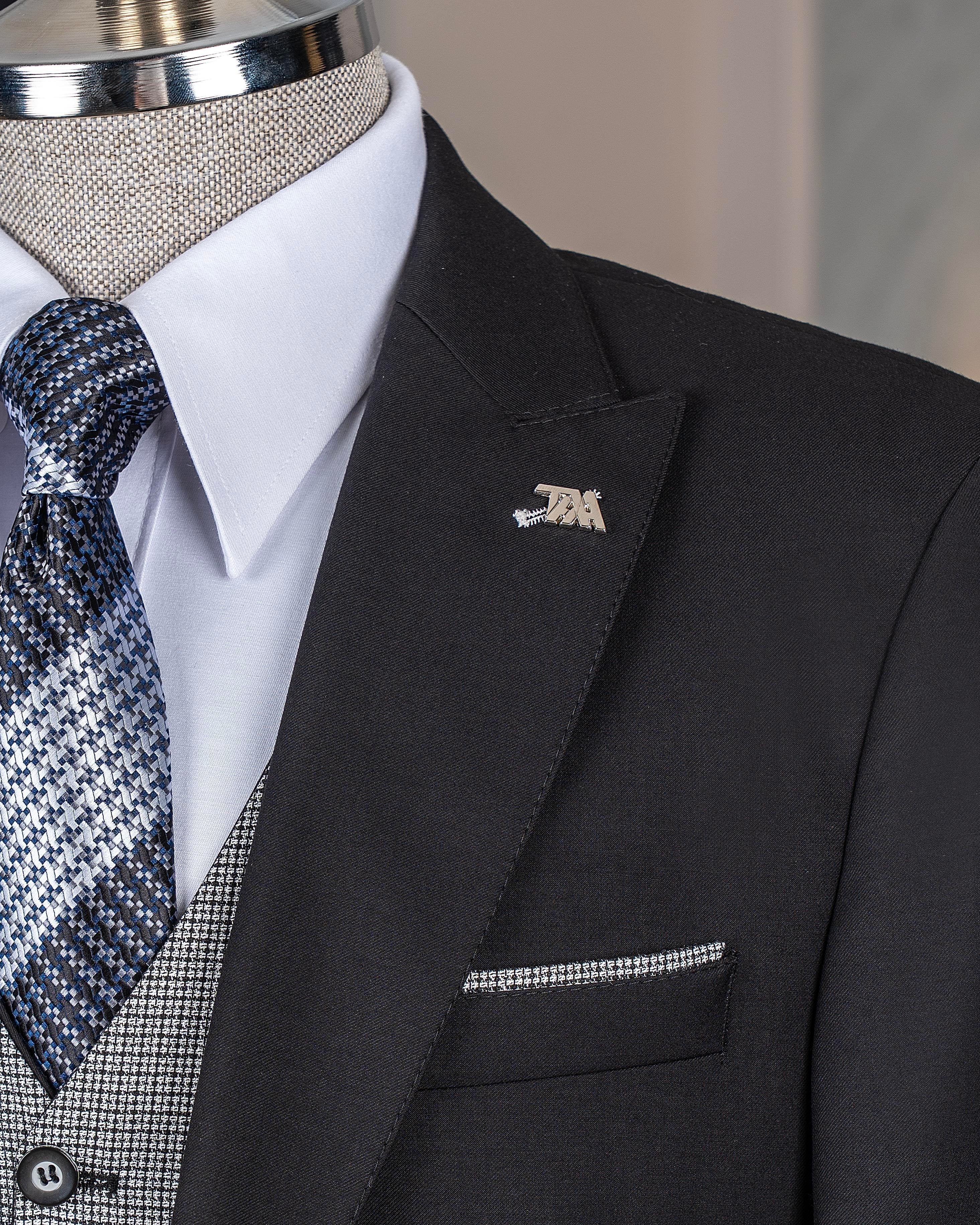 Black Slim-Fit Suit 3-Piece