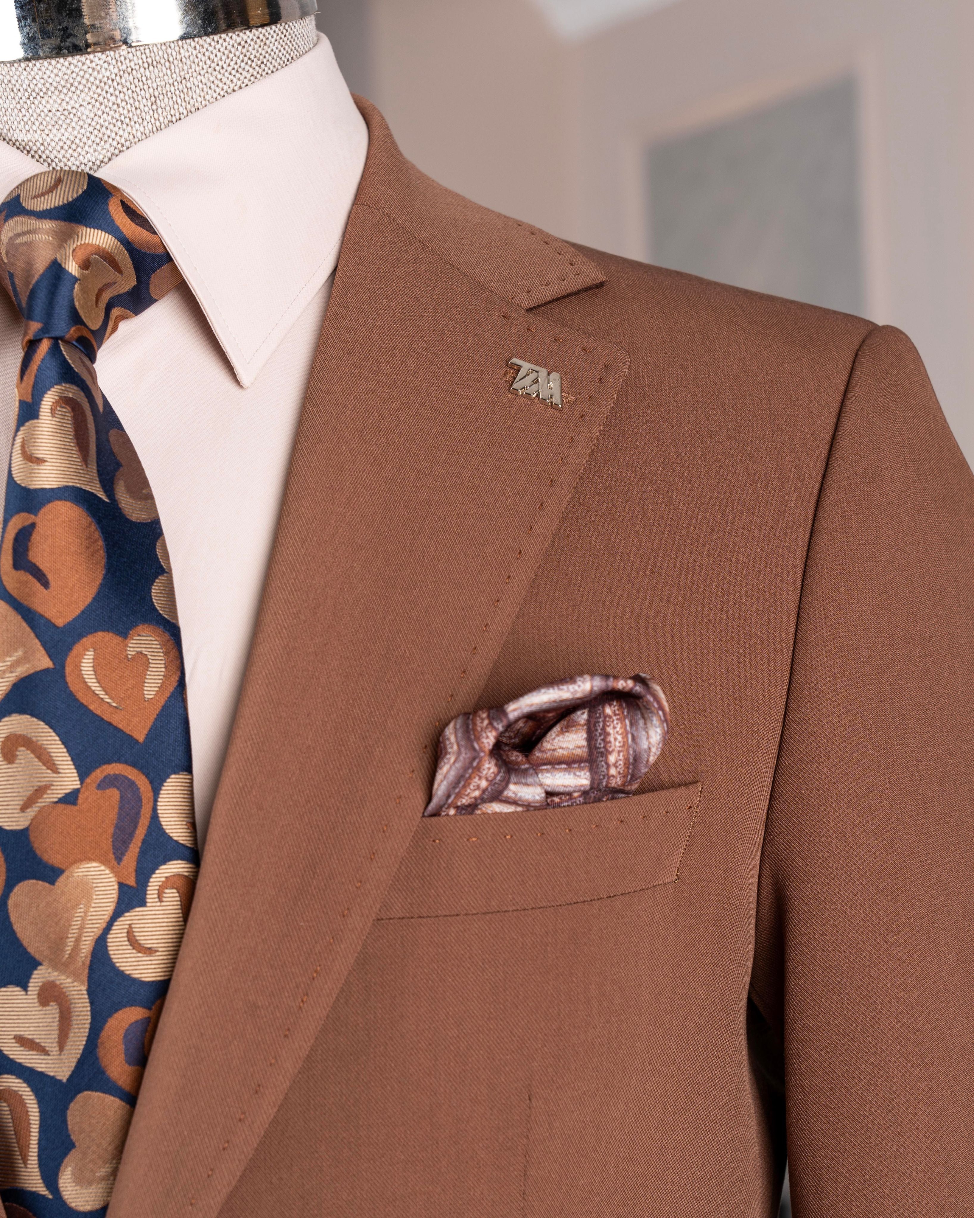 Brown Single Breasted Blazer