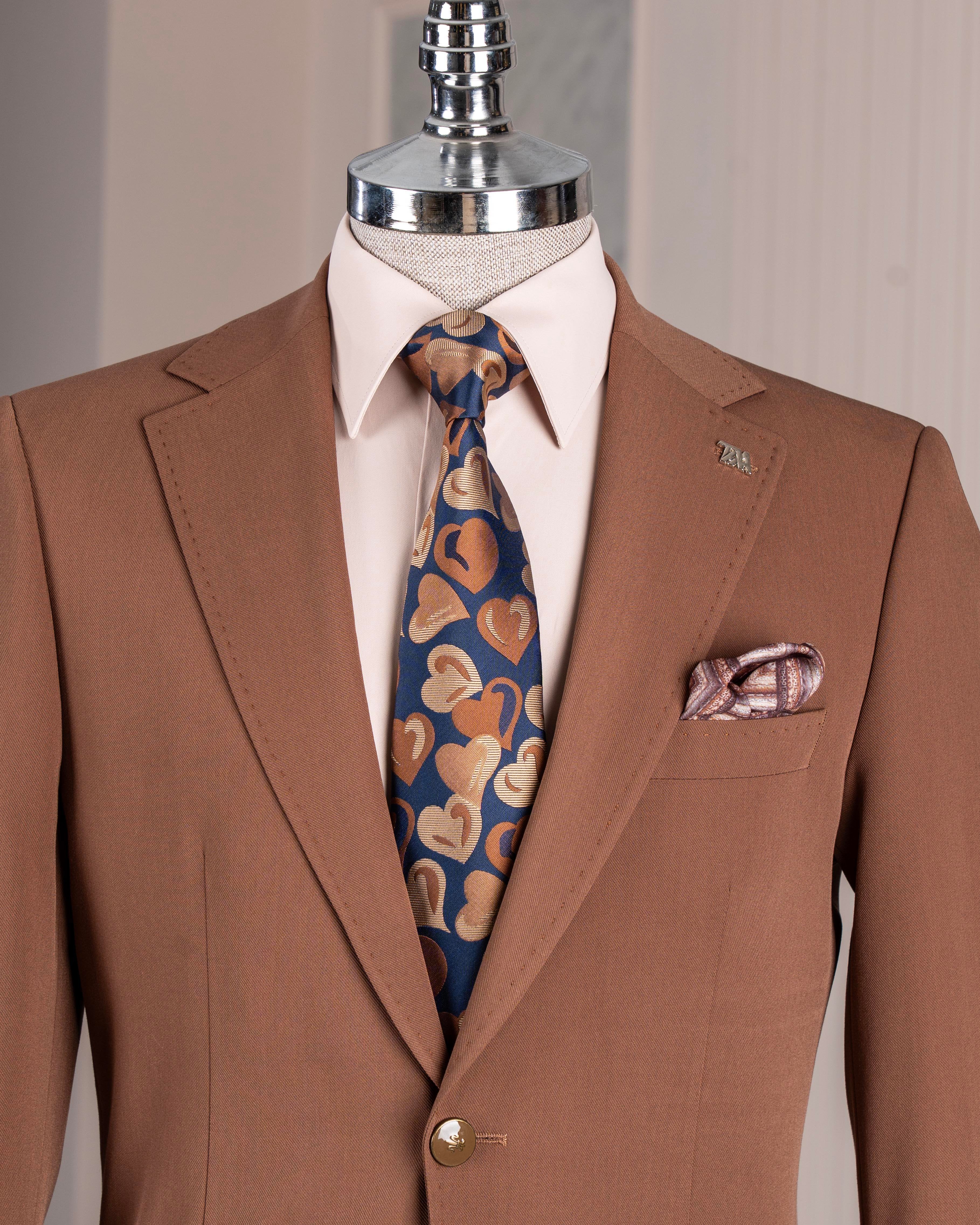 Brown Single Breasted Blazer