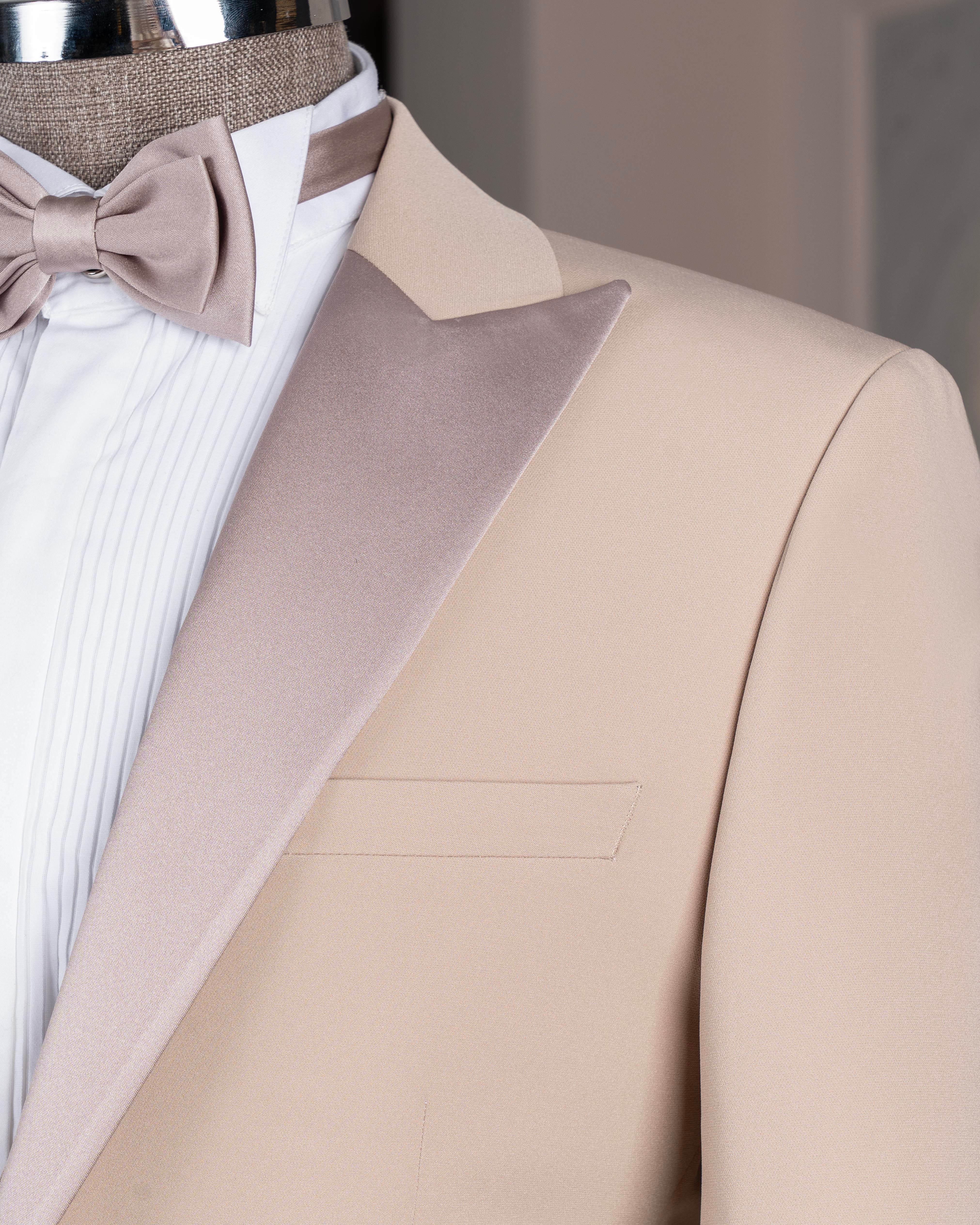 Beige Slim-Fit Tuxedo 3-Piece