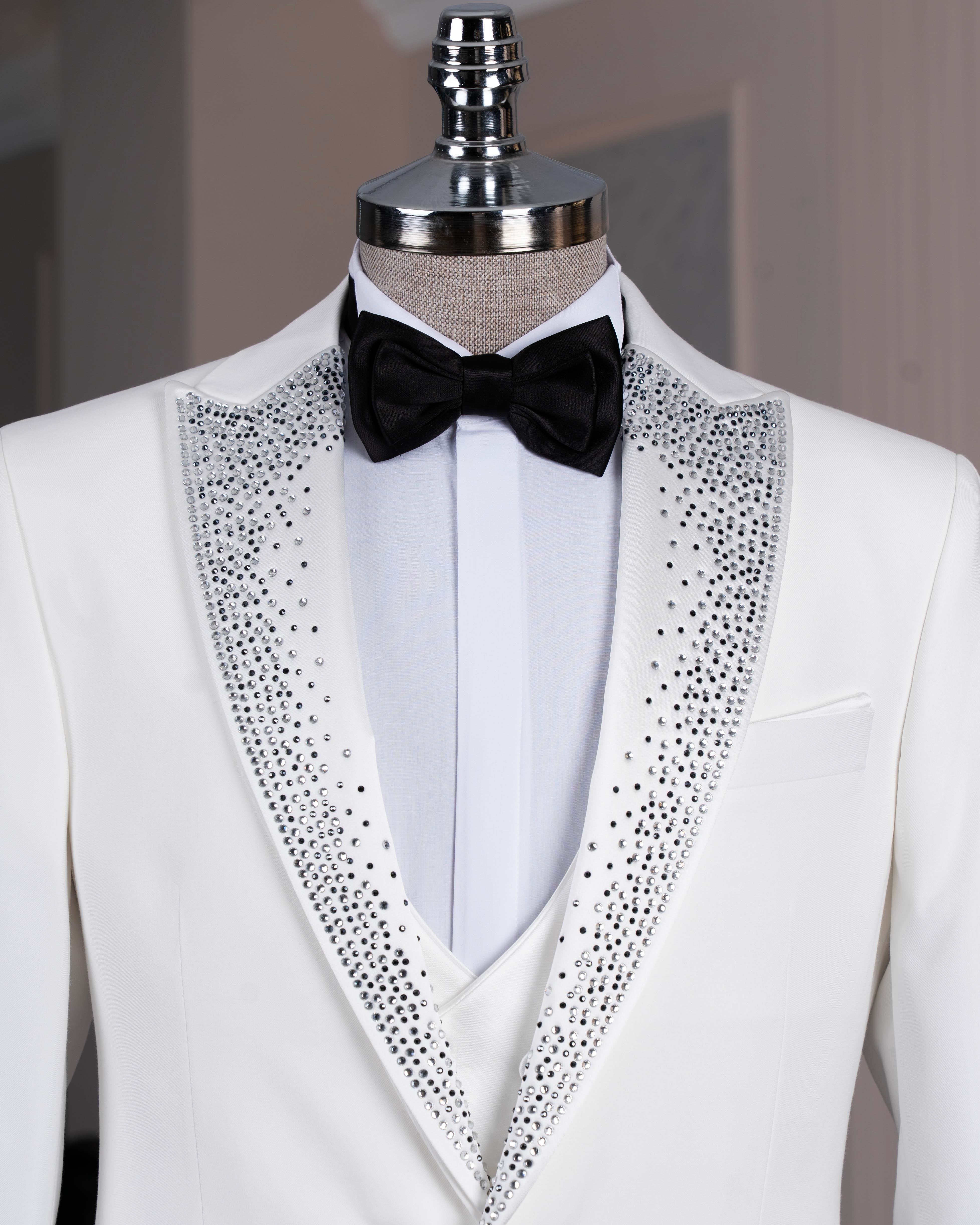 White Slim-Fit Tuxedo 3-Piece