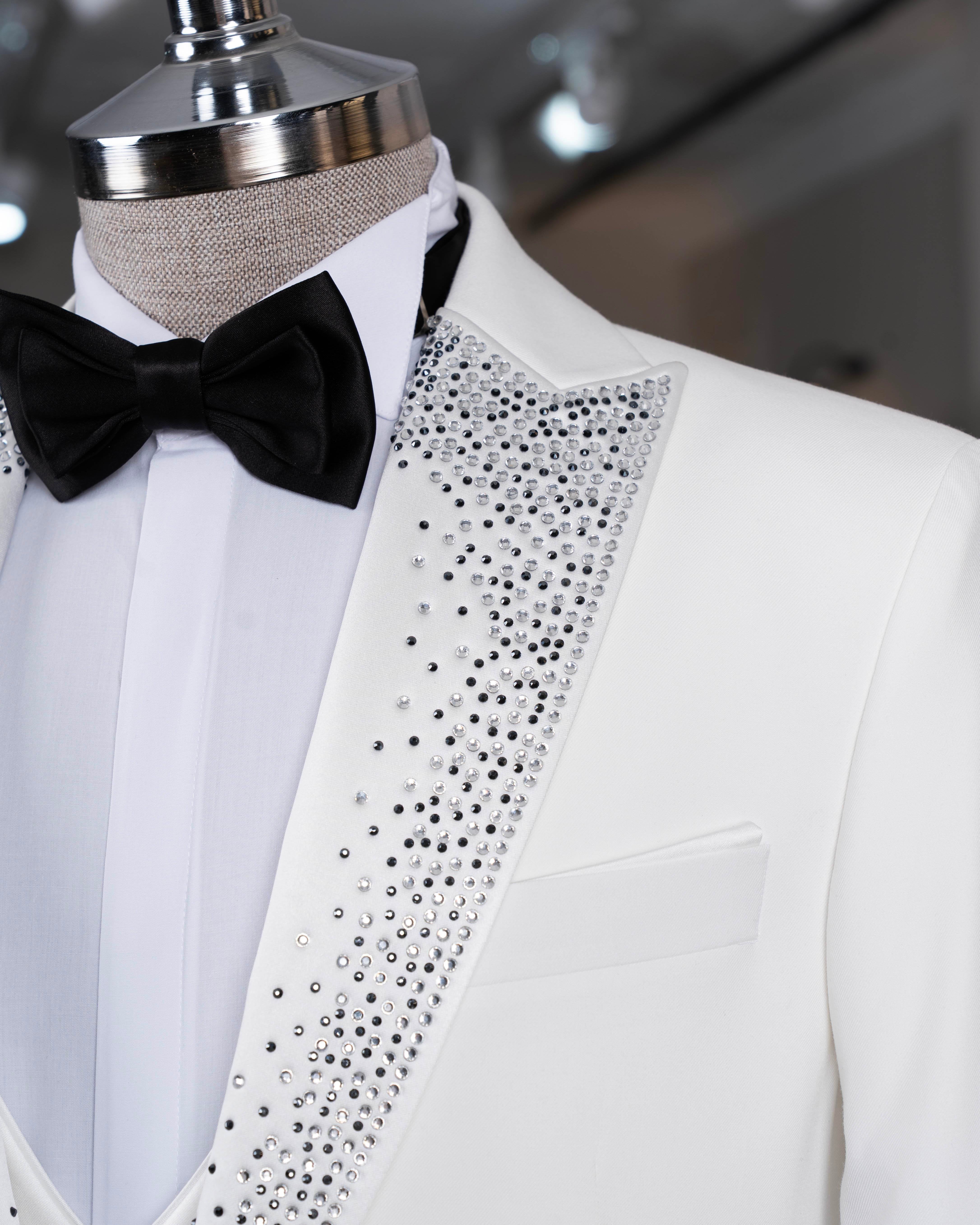 White Slim-Fit Tuxedo 3-Piece