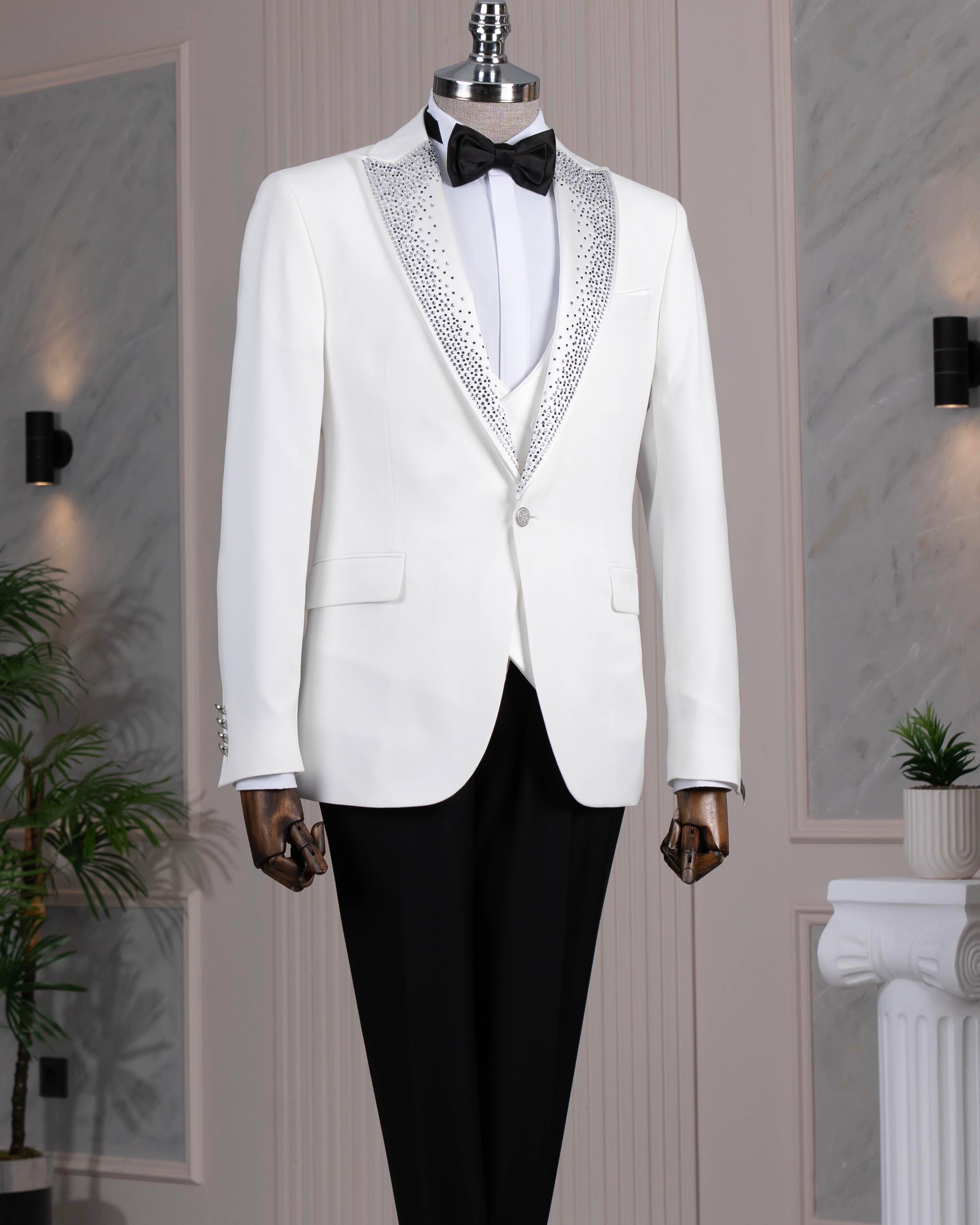 White Slim-Fit Tuxedo 3-Piece