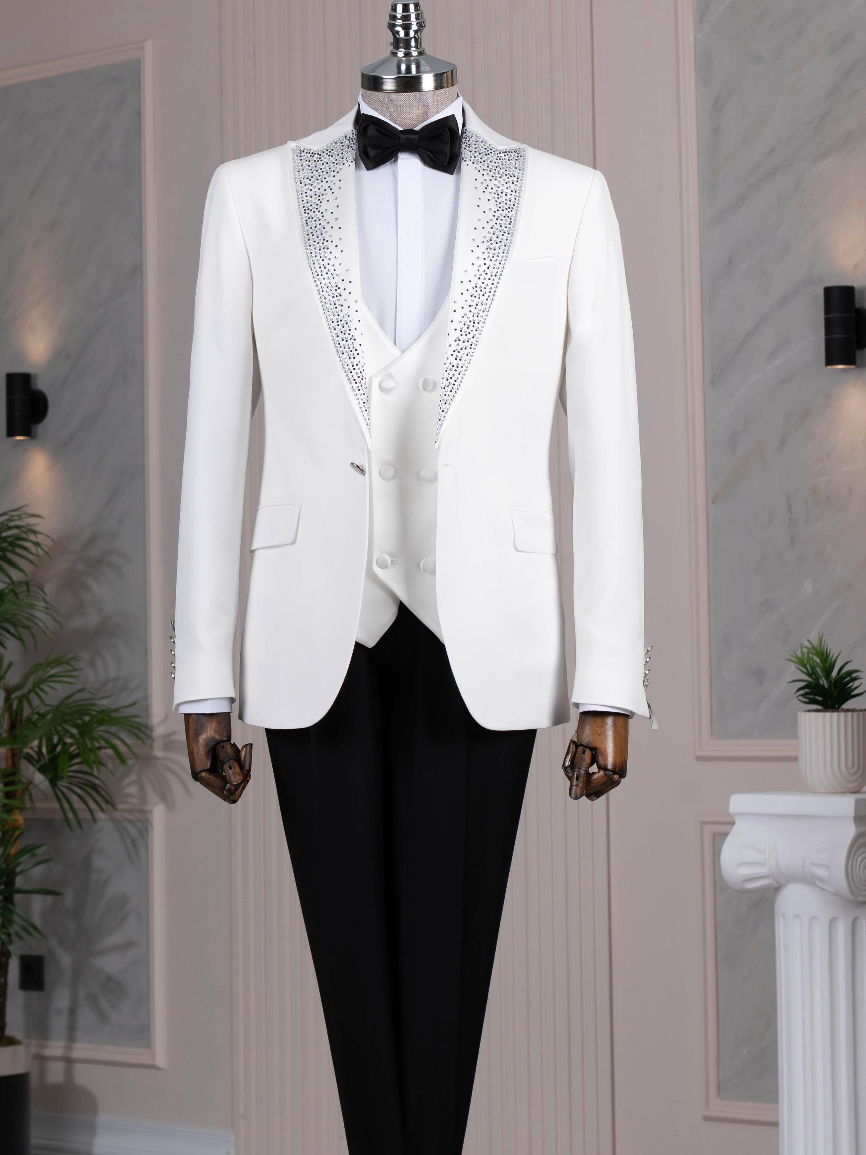 White Slim-Fit Tuxedo 3-Piece