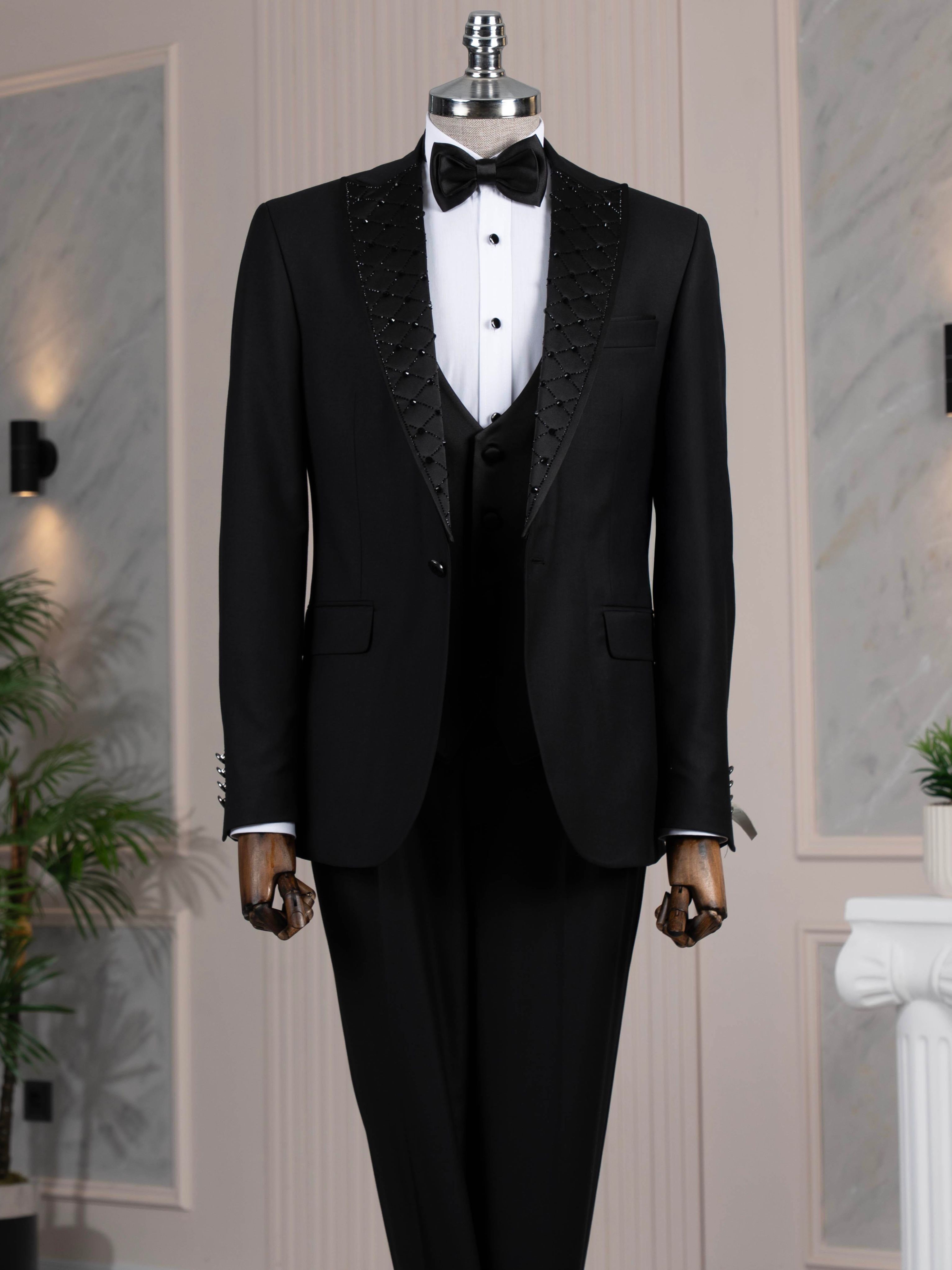 Black Slim-Fit Tuxedo 3-Piece