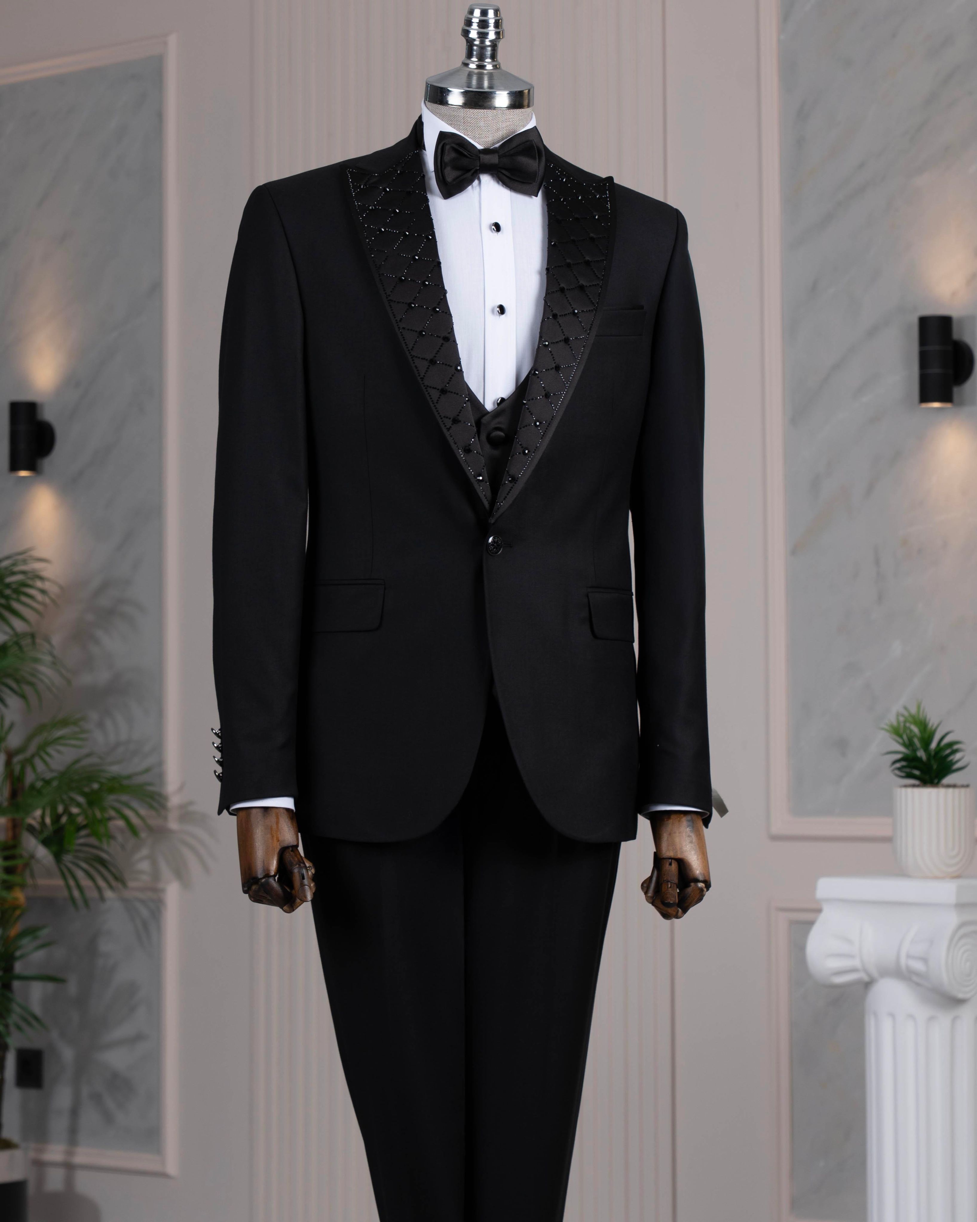 Black Slim-Fit Tuxedo 3-Piece