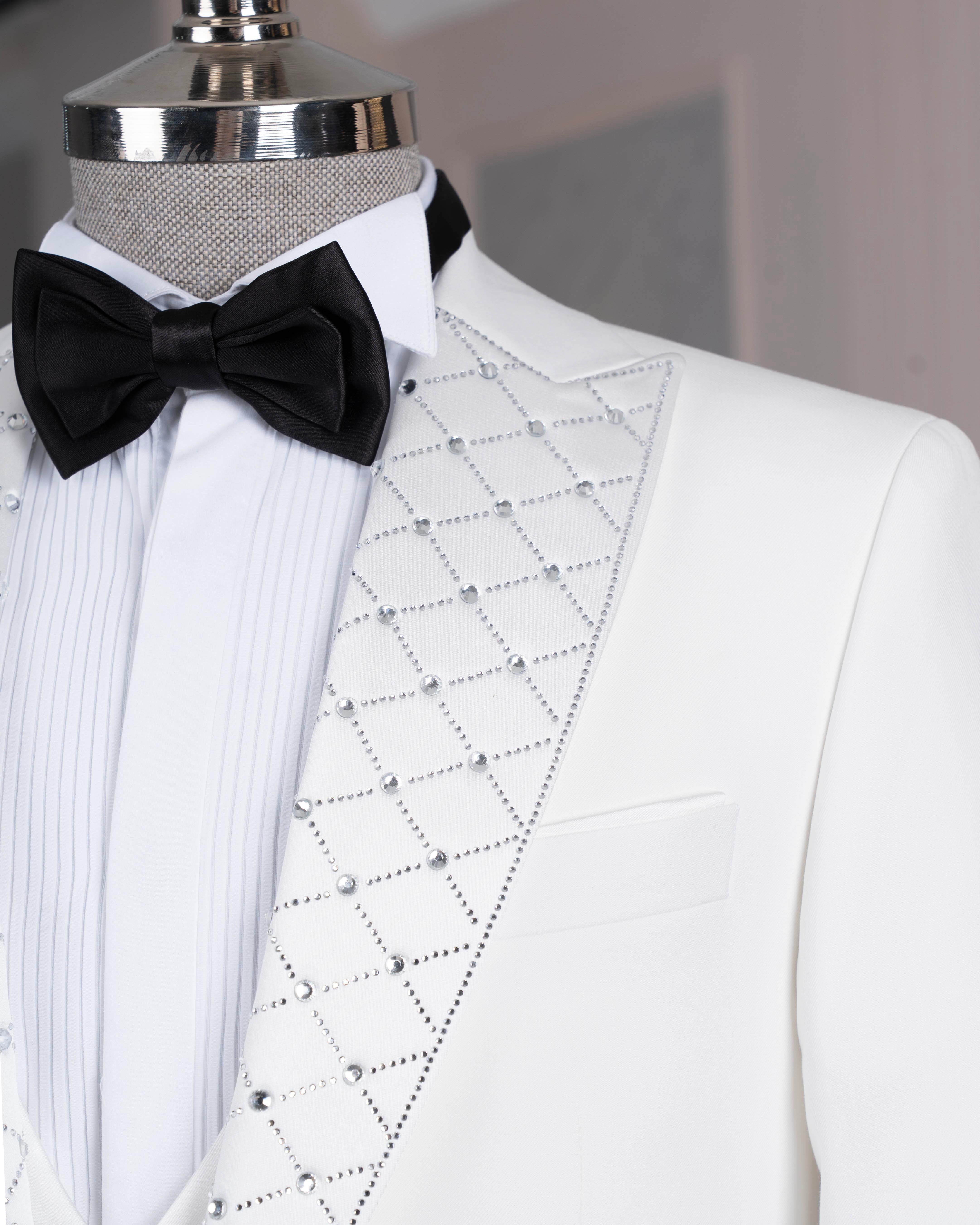 White Slim-Fit Tuxedo 3-Piece