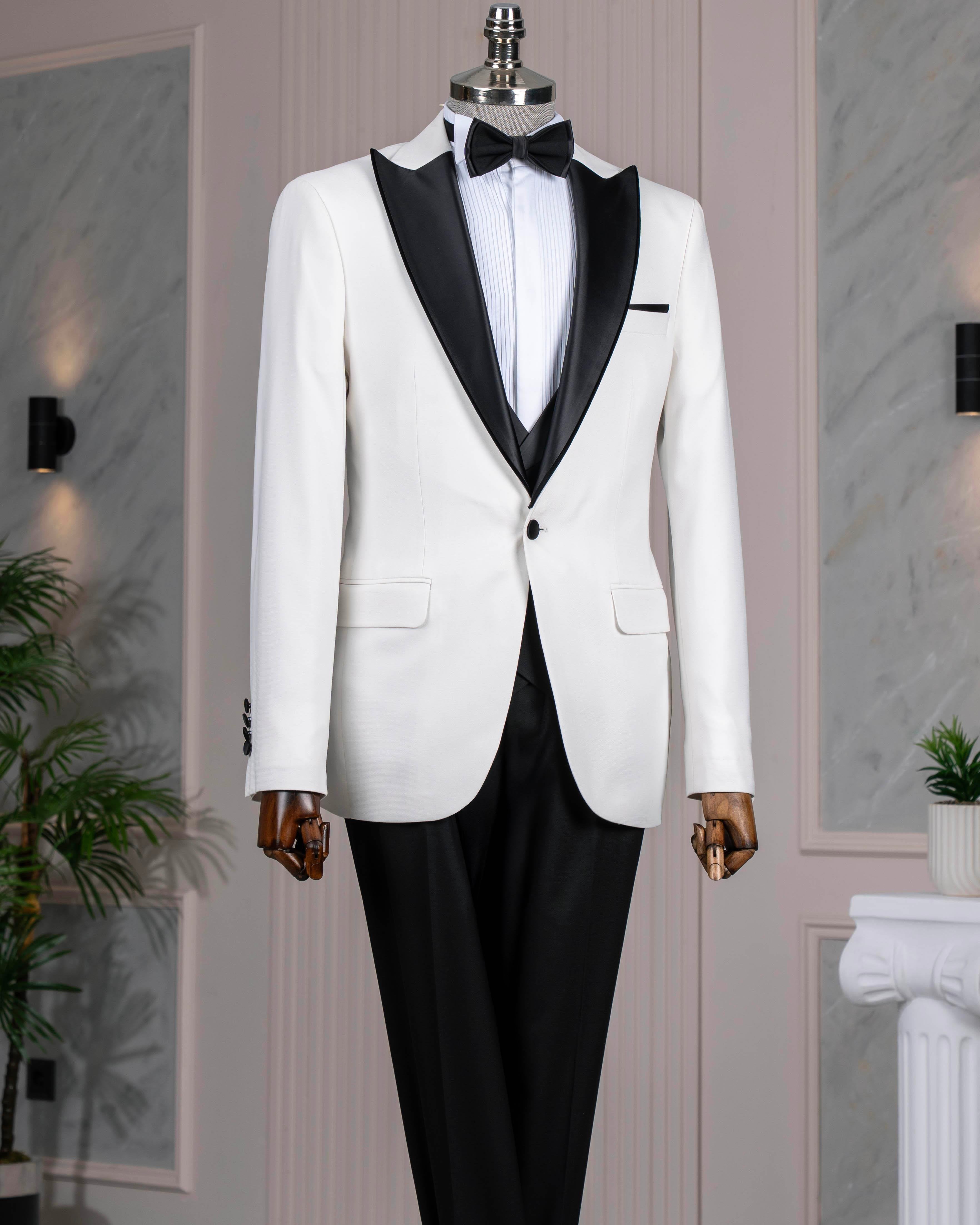 White Slim-Fit Tuxedo 3-Piece