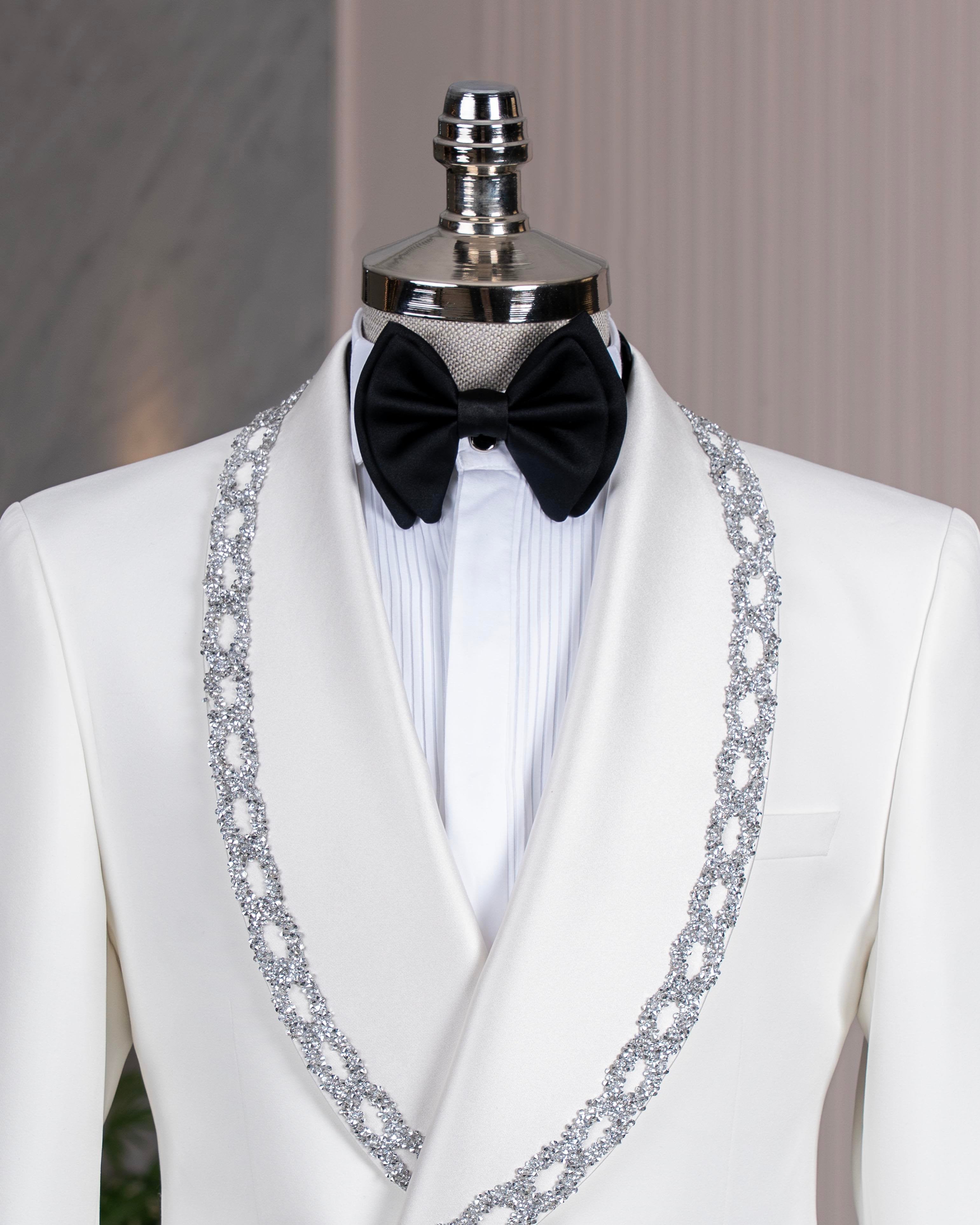 White Double Breasted Tuxedo 2-Piece