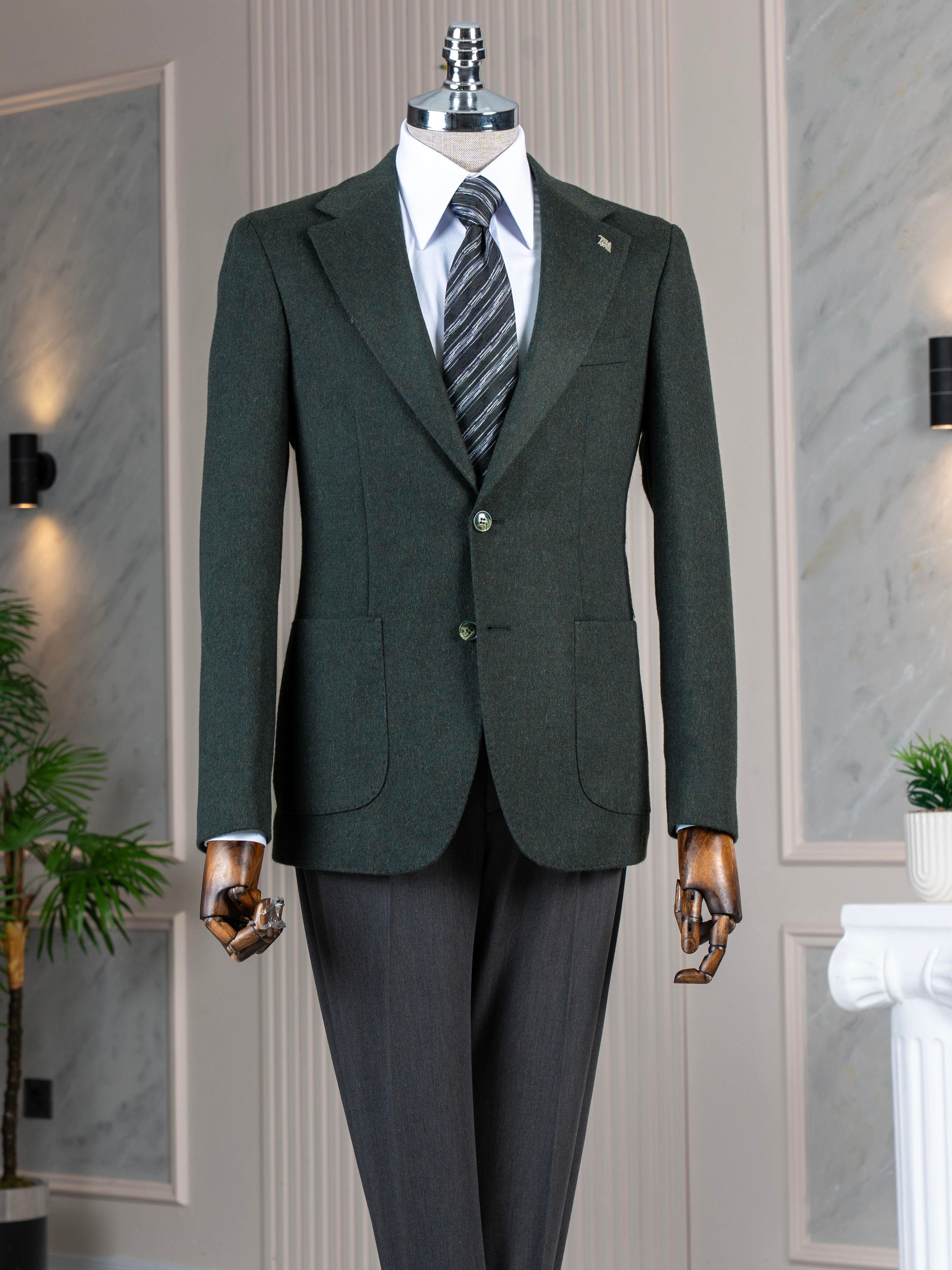 Green Single Breasted Blazer