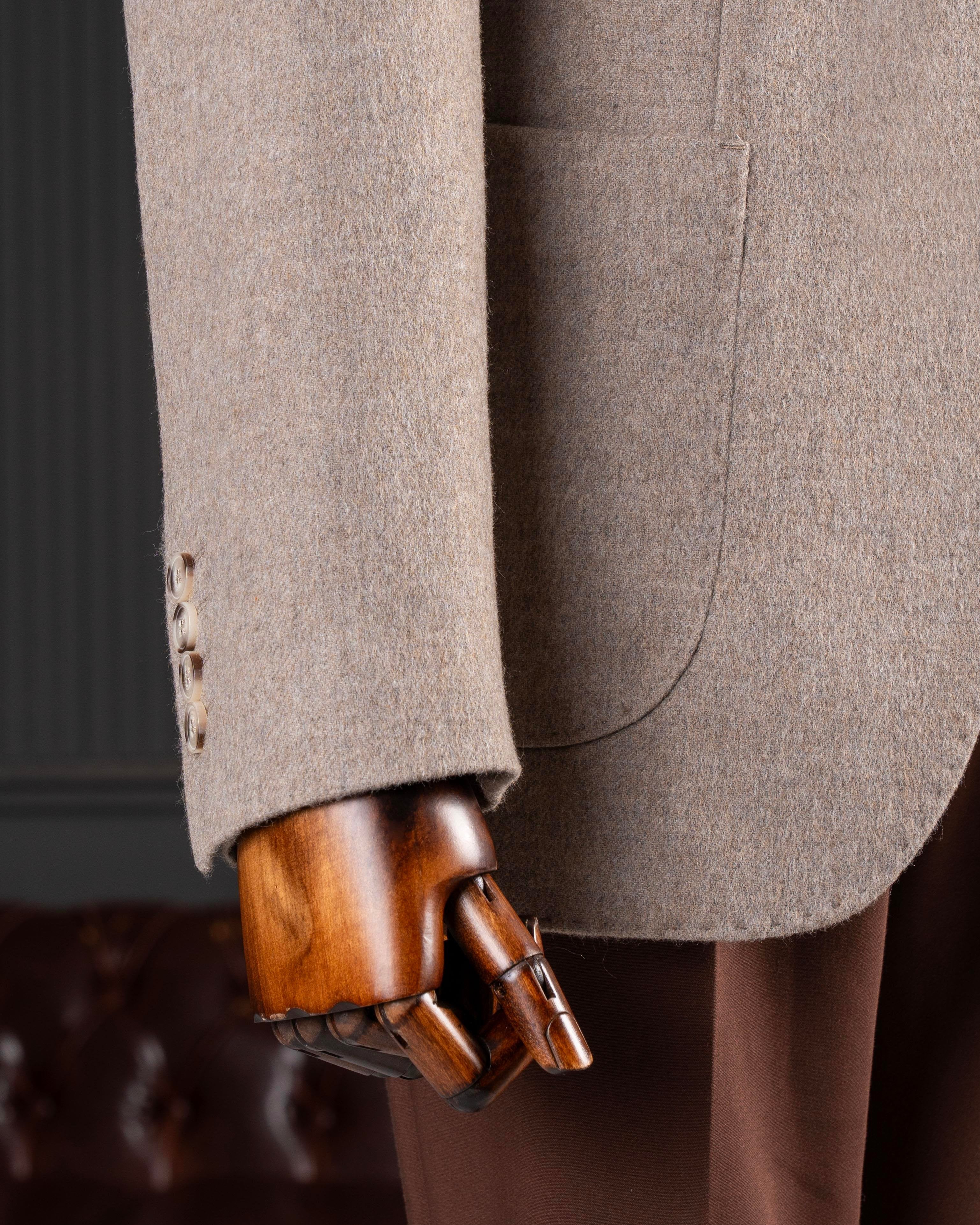 Beige Single Breasted Blazer