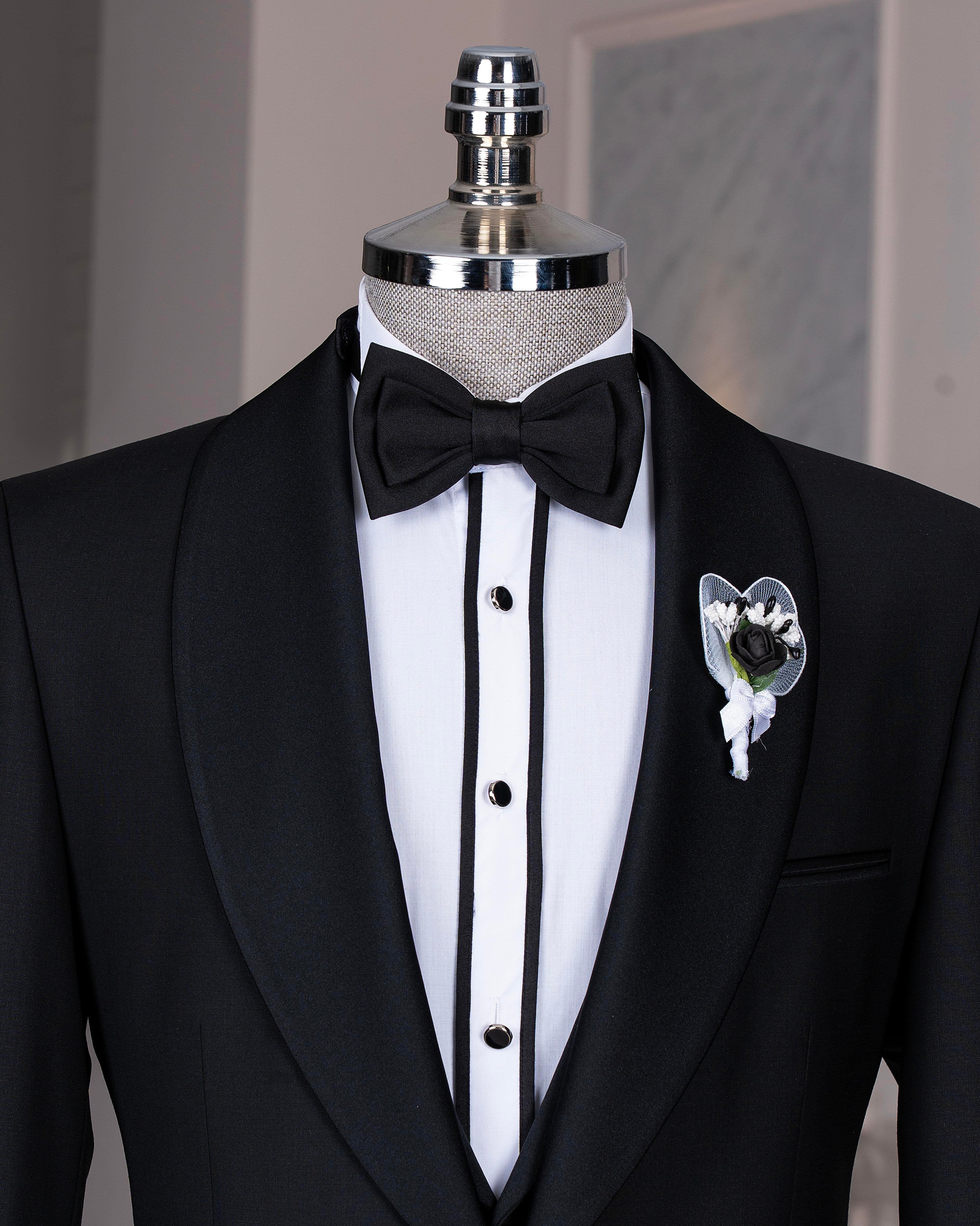 Black Slim-Fit Tuxedo 3-Piece
