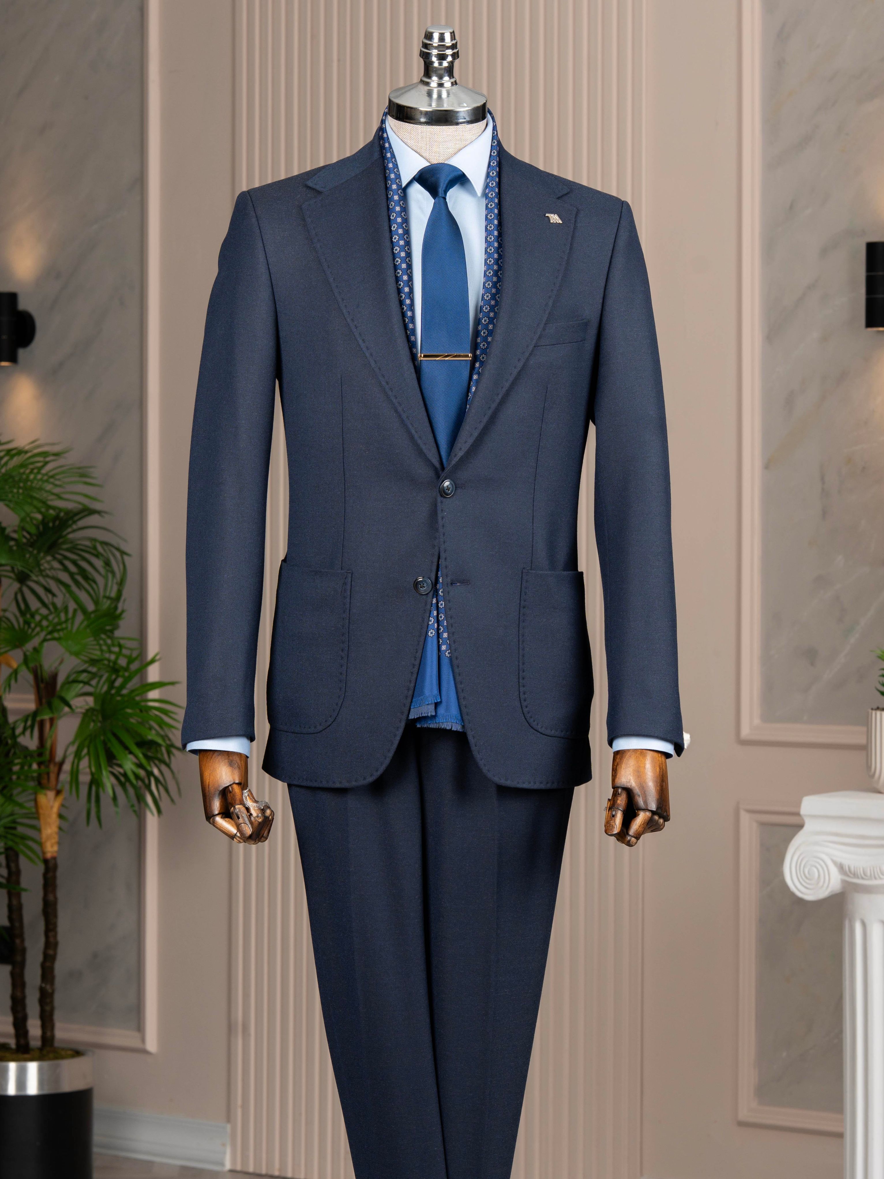 Navy Slim-Fit Suit 2-Piece
