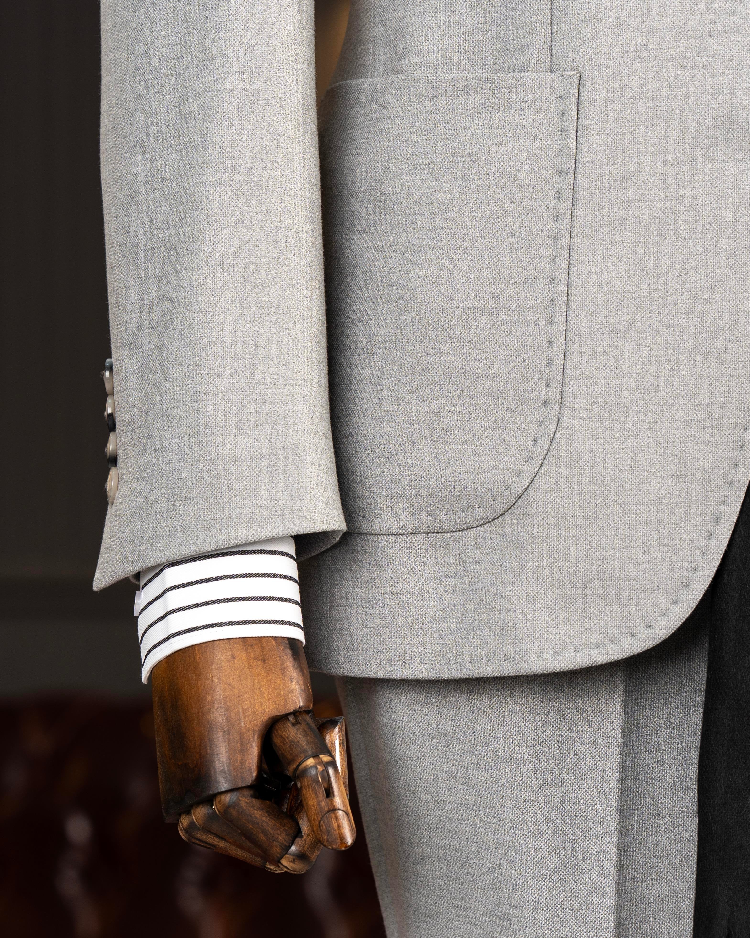 Grey Slim-Fit Suit 2-Piece