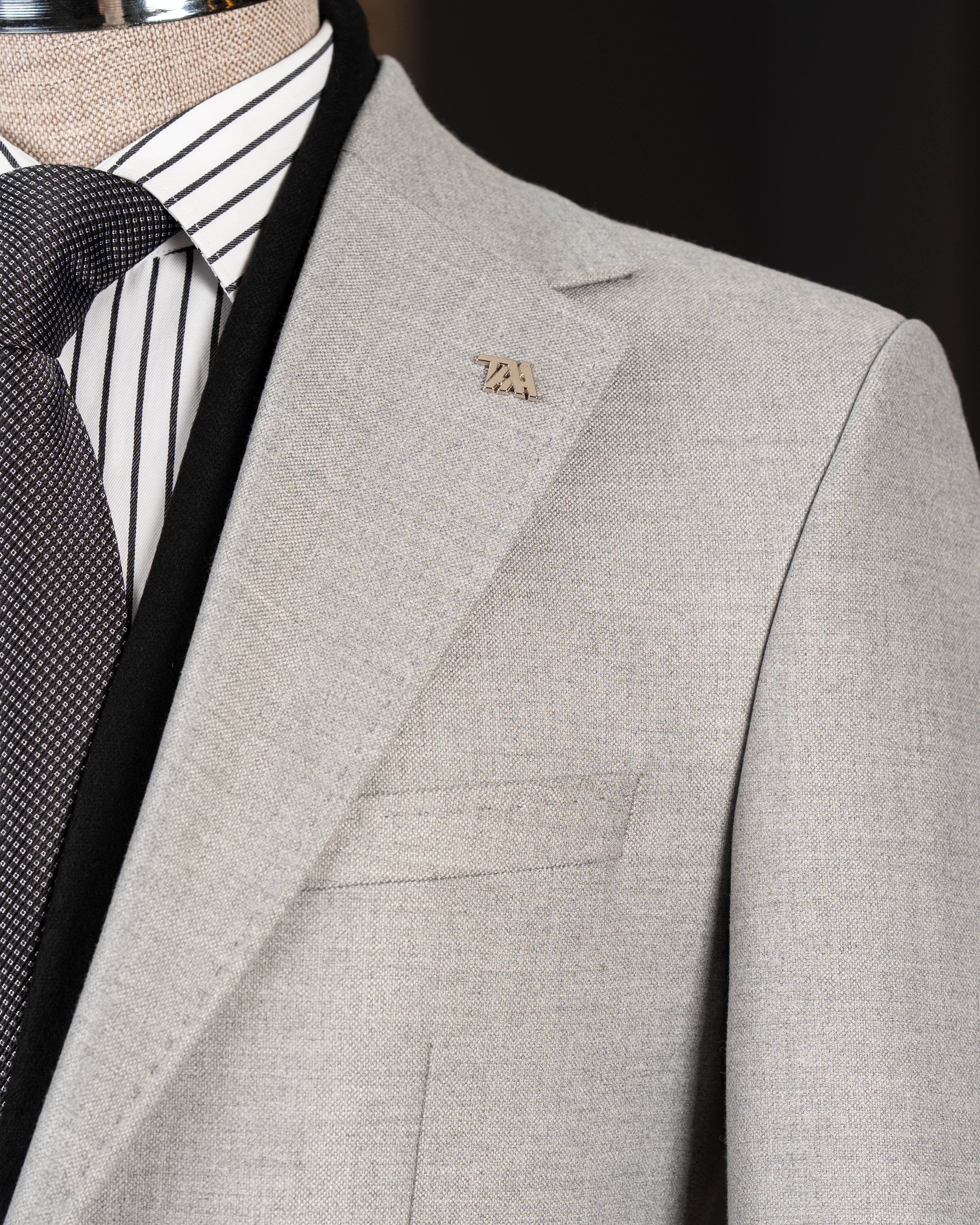 Grey Slim-Fit Suit 2-Piece