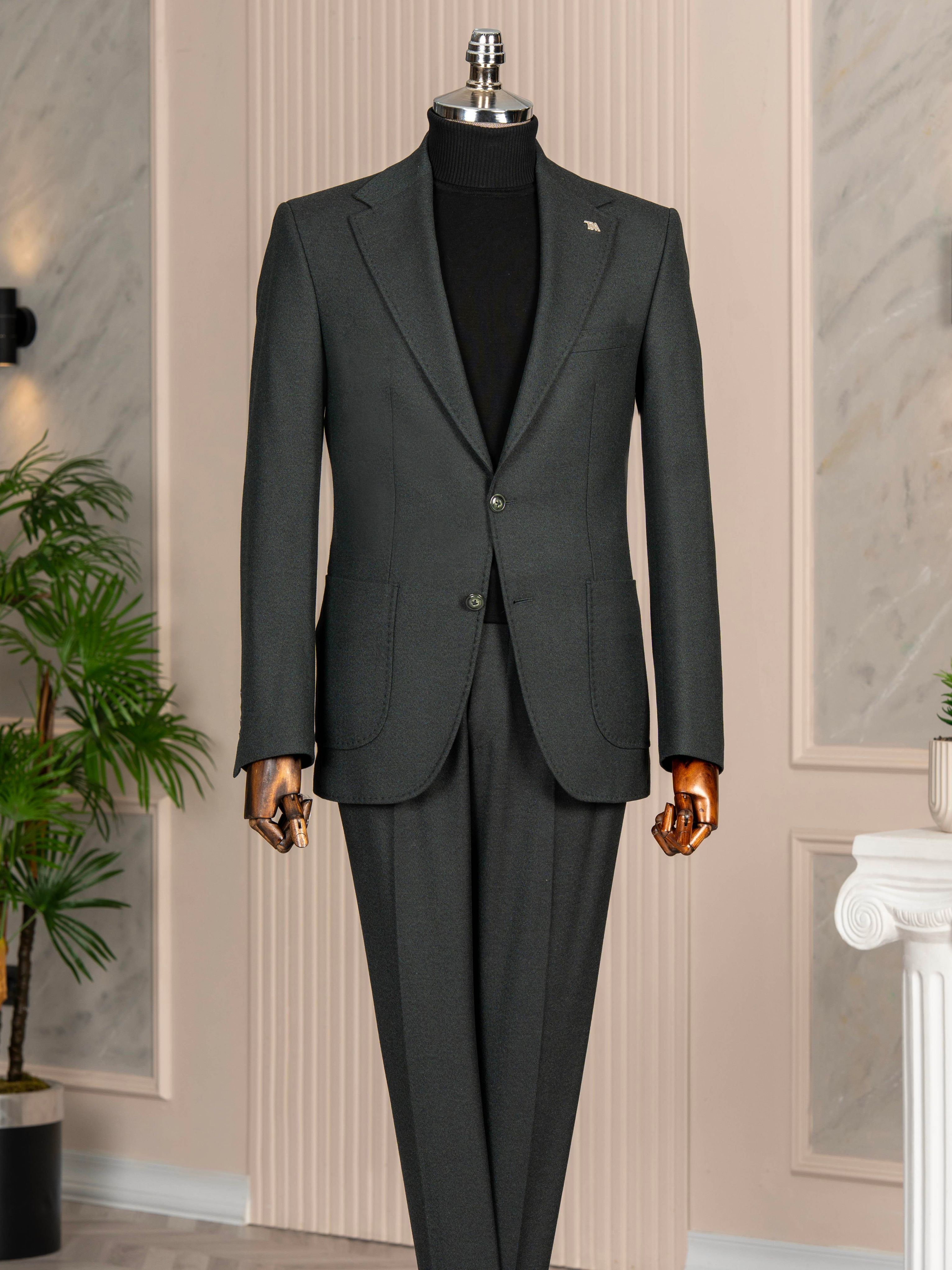 Green Slim-Fit Suit 2-Piece