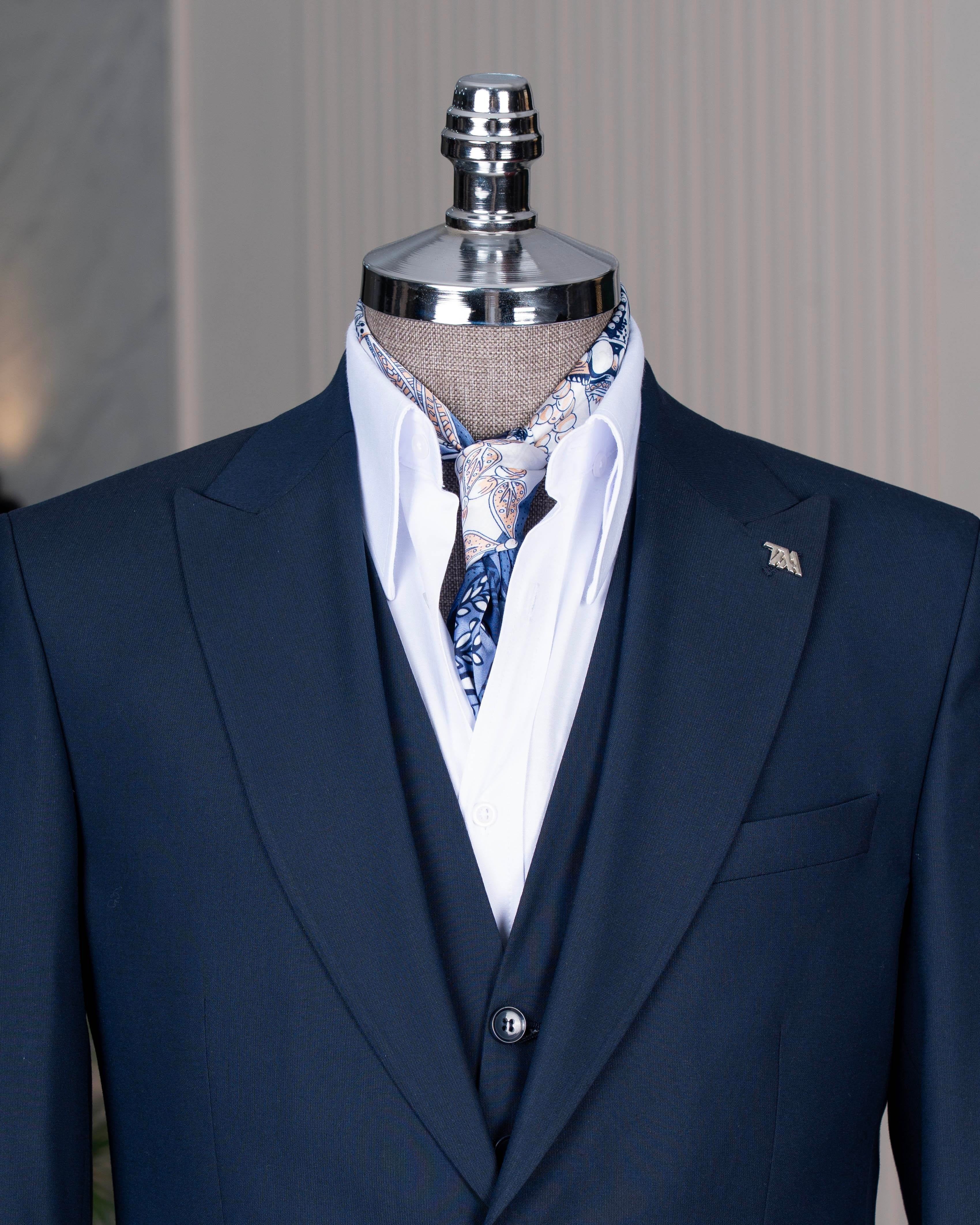 Navy Slim-Fit Suit 3-Piece
