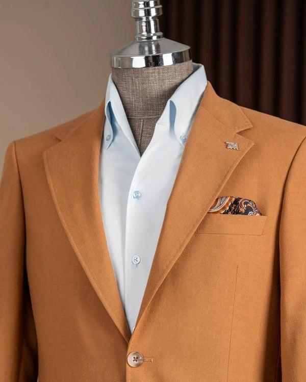Camel Single Breasted Blazer