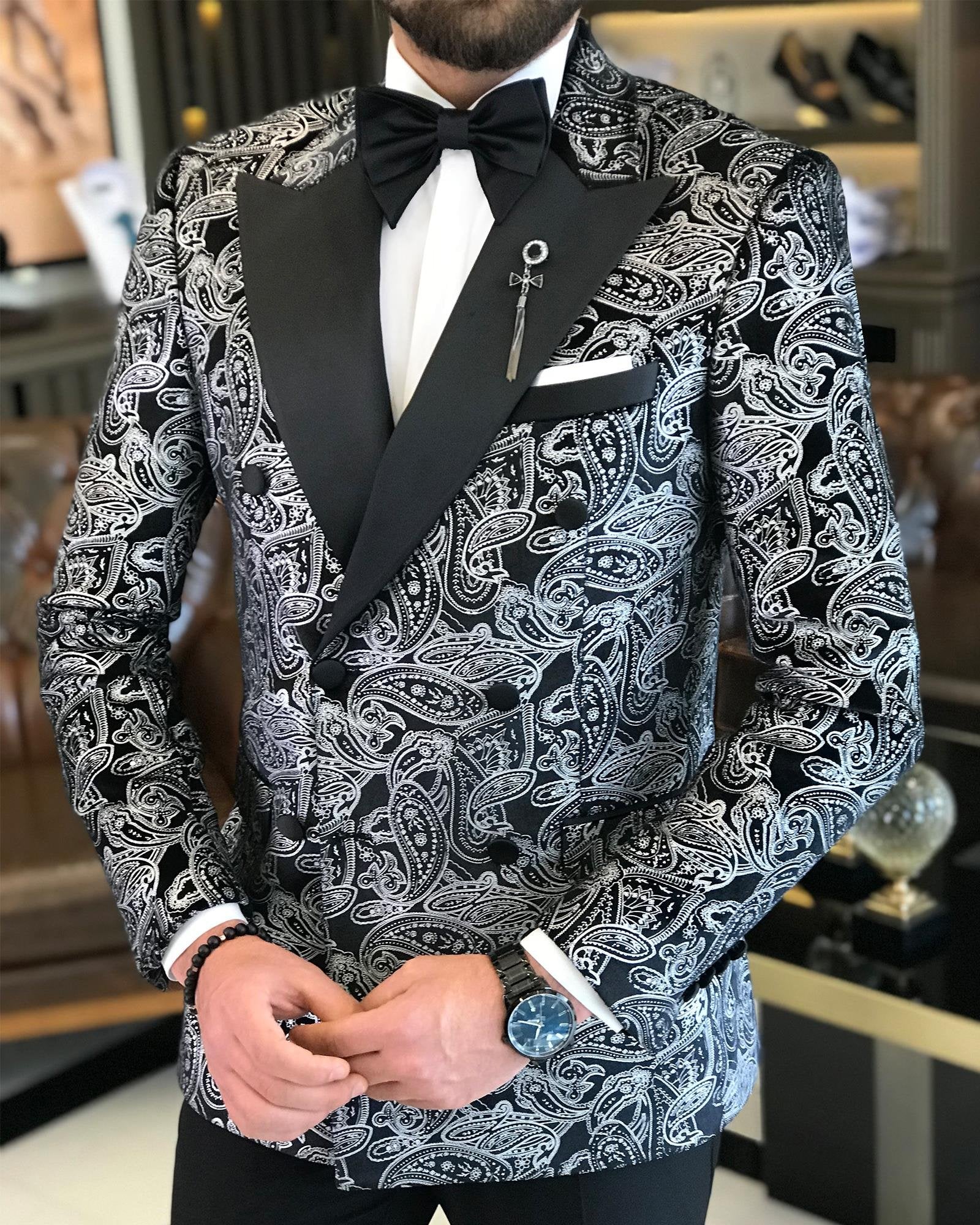 Grey Double Breasted Tuxedo 2-Piece