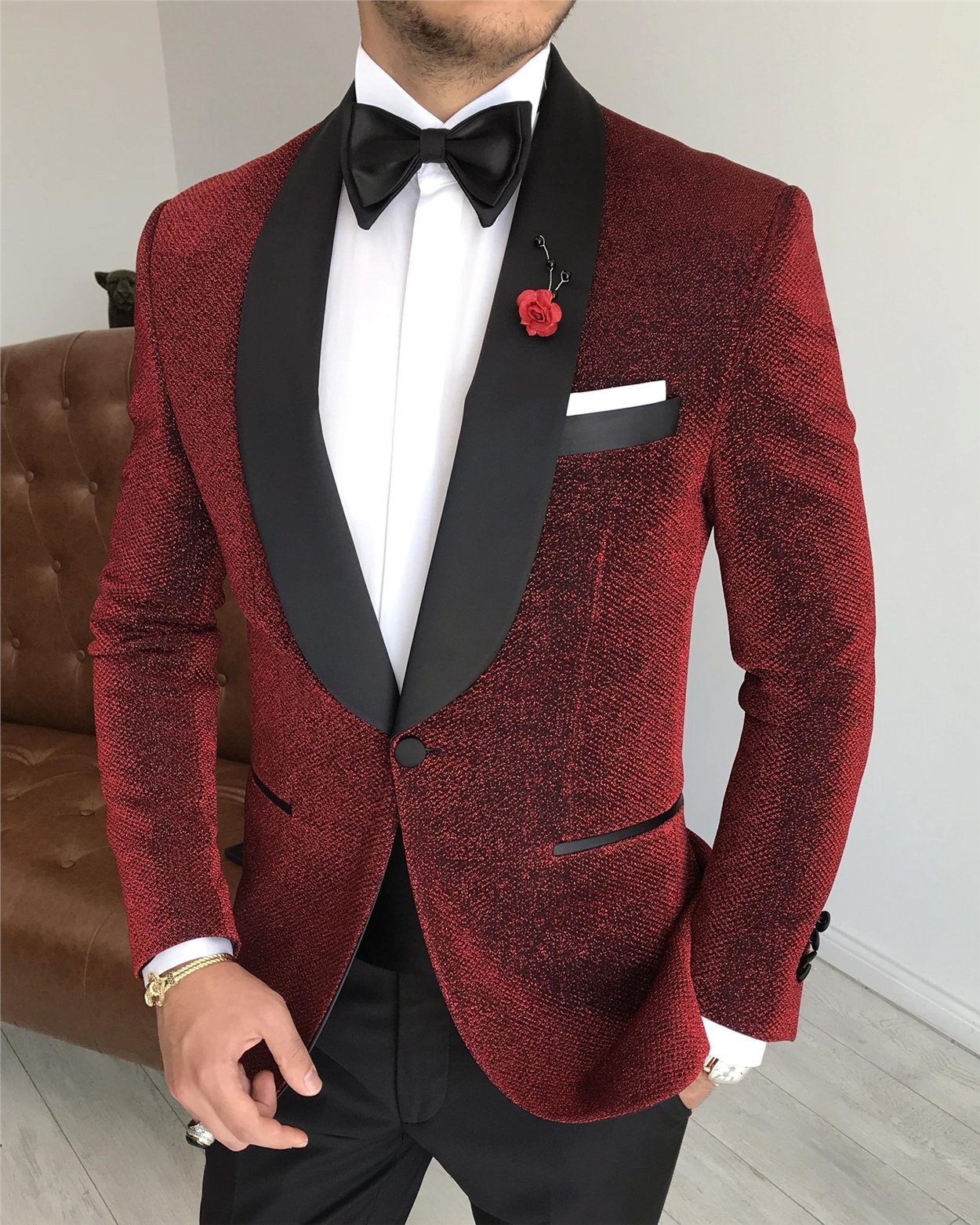 Bordeaux Slim-Fit Tuxedo 2-Piece