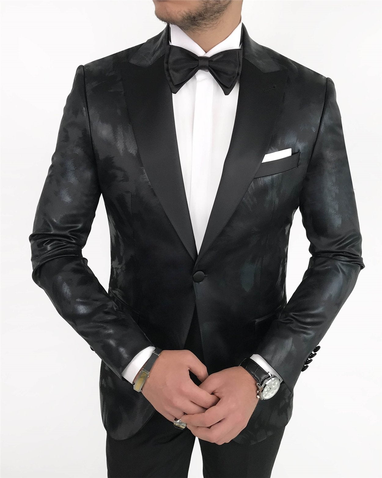 Black Slim-Fit Tuxedo 2-Piece